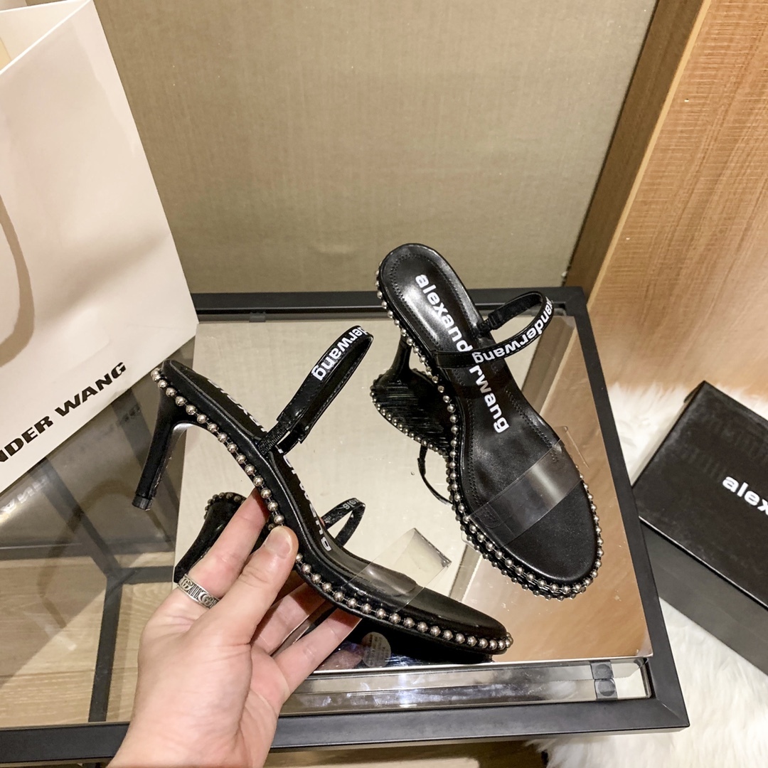 Alexander women transparant strap rhinestone high heels pumps-Luxeon