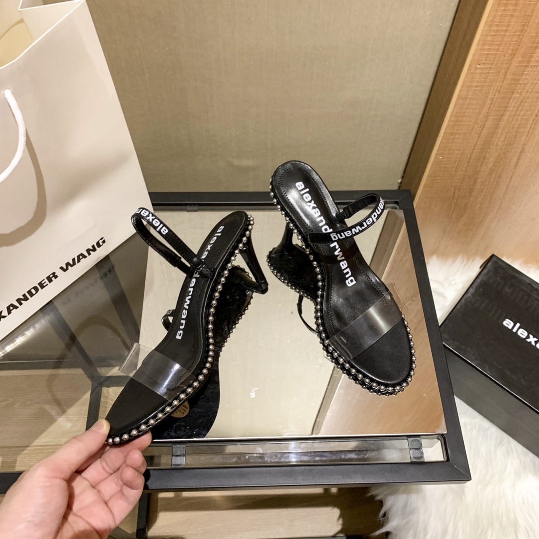 Alexander women transparant strap rhinestone high heels pumps-Luxeon