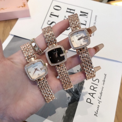 G style Three-piece Set Watch Necklace Bracelet Titanium Steel Ornaments-Luxeon