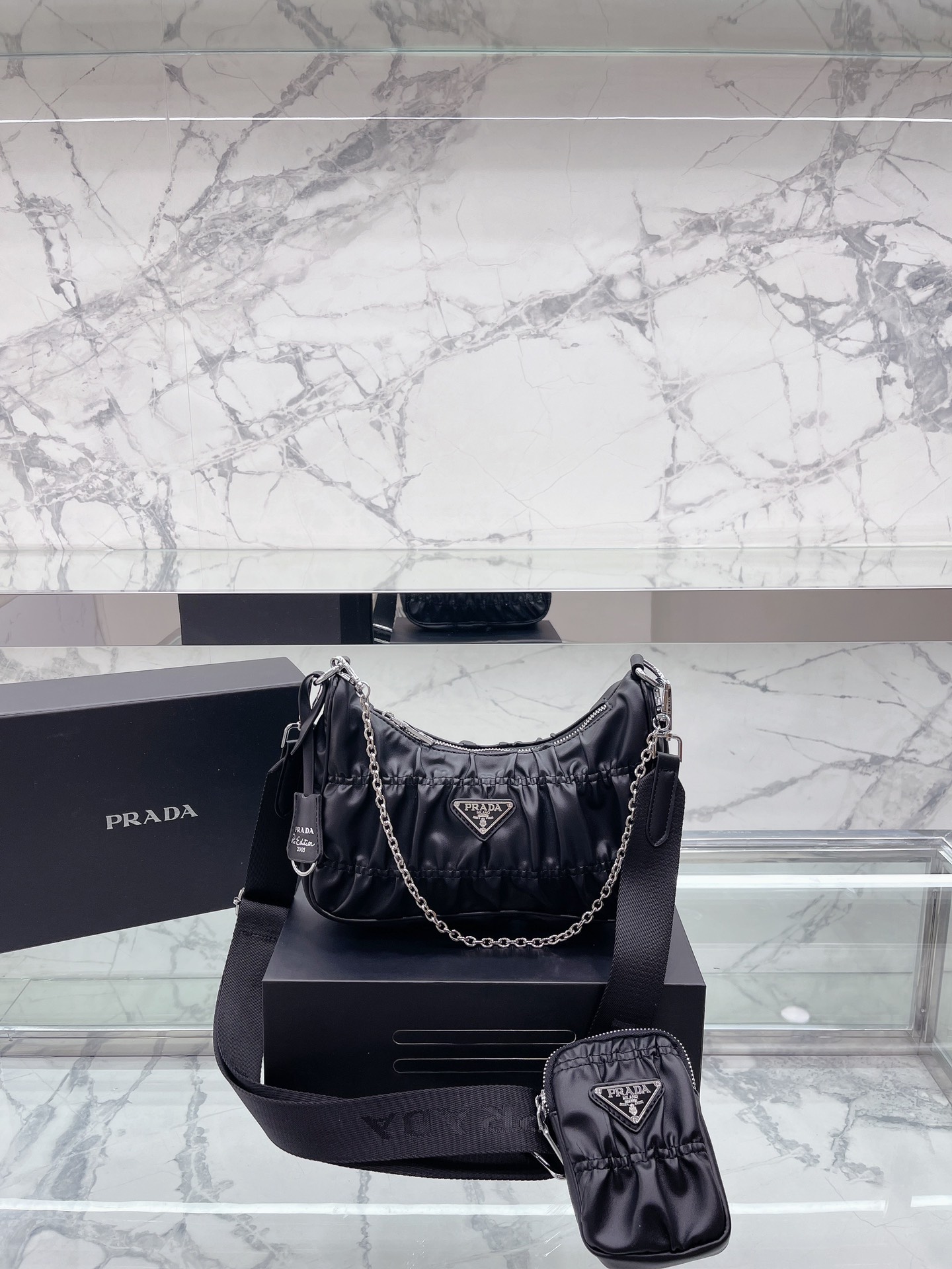 P style Hobo Underarm bag 2 in 1 Handbags-Luxeon