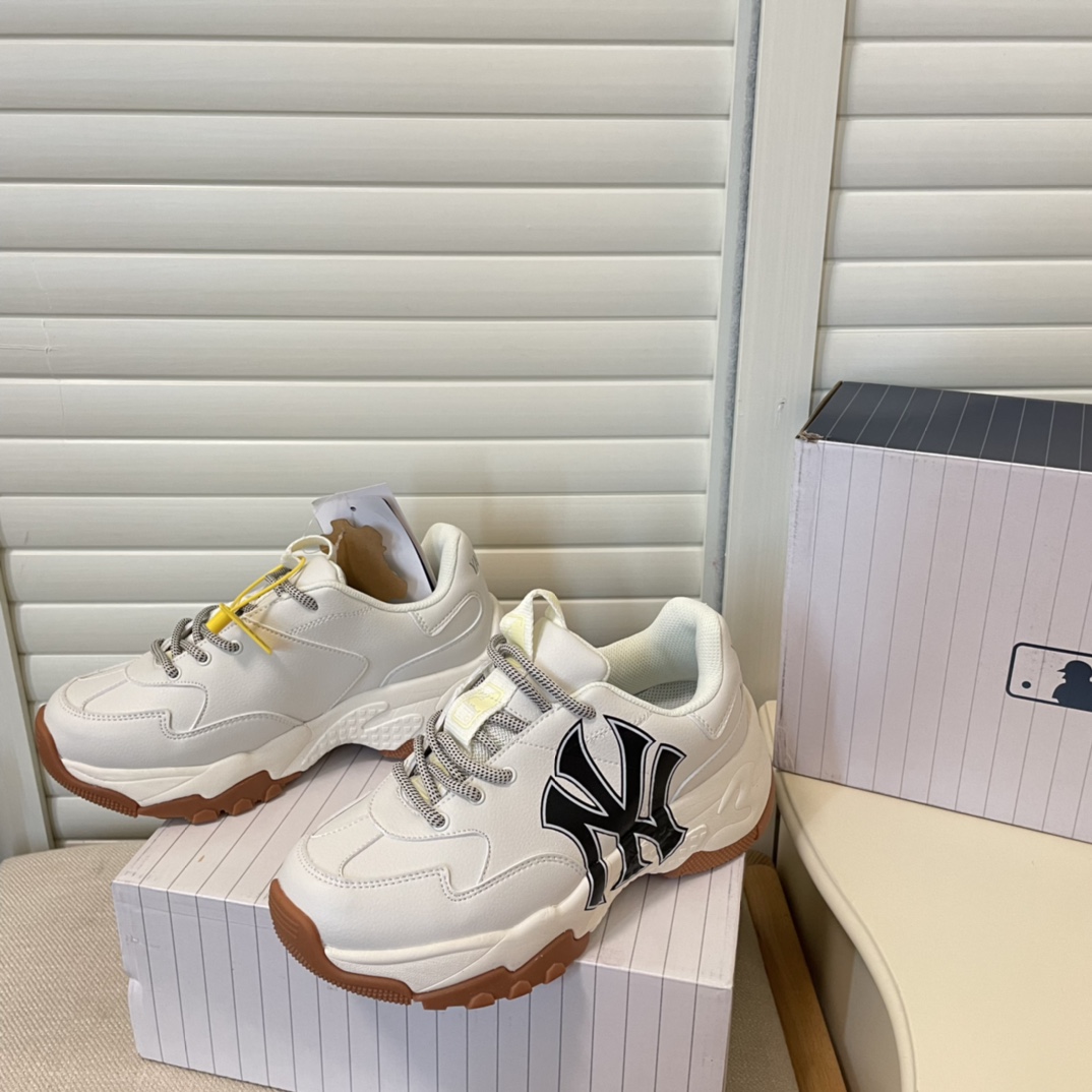 MLB new height-increasing thick sole sneakers casual shoes-Luxeon