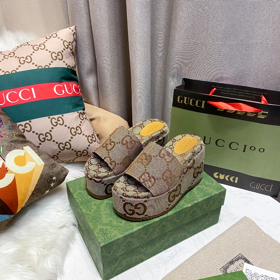 G style embroidered platform shoes-Luxeon