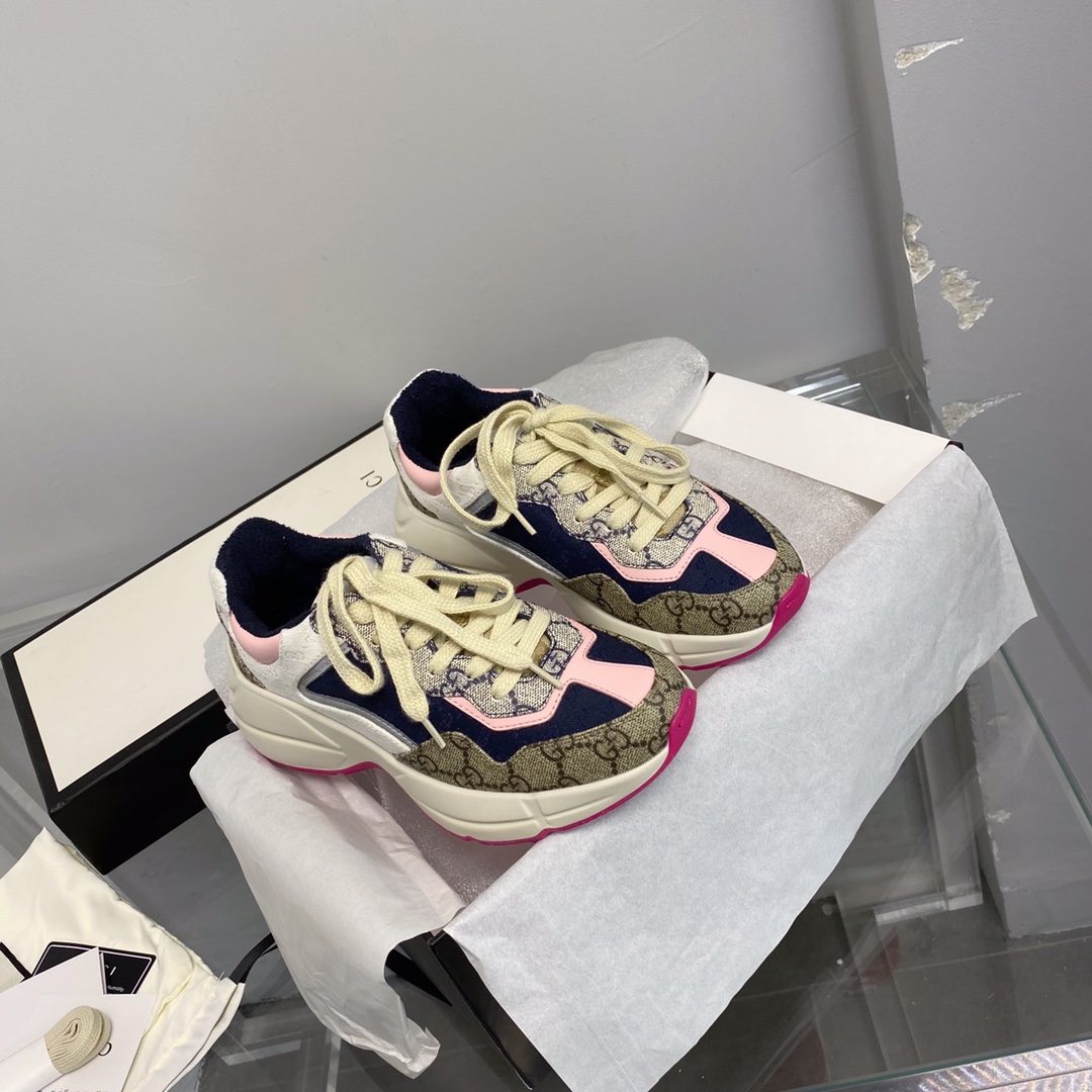 G style new rhyton thick bottom sneakers dad shoes-Luxeon