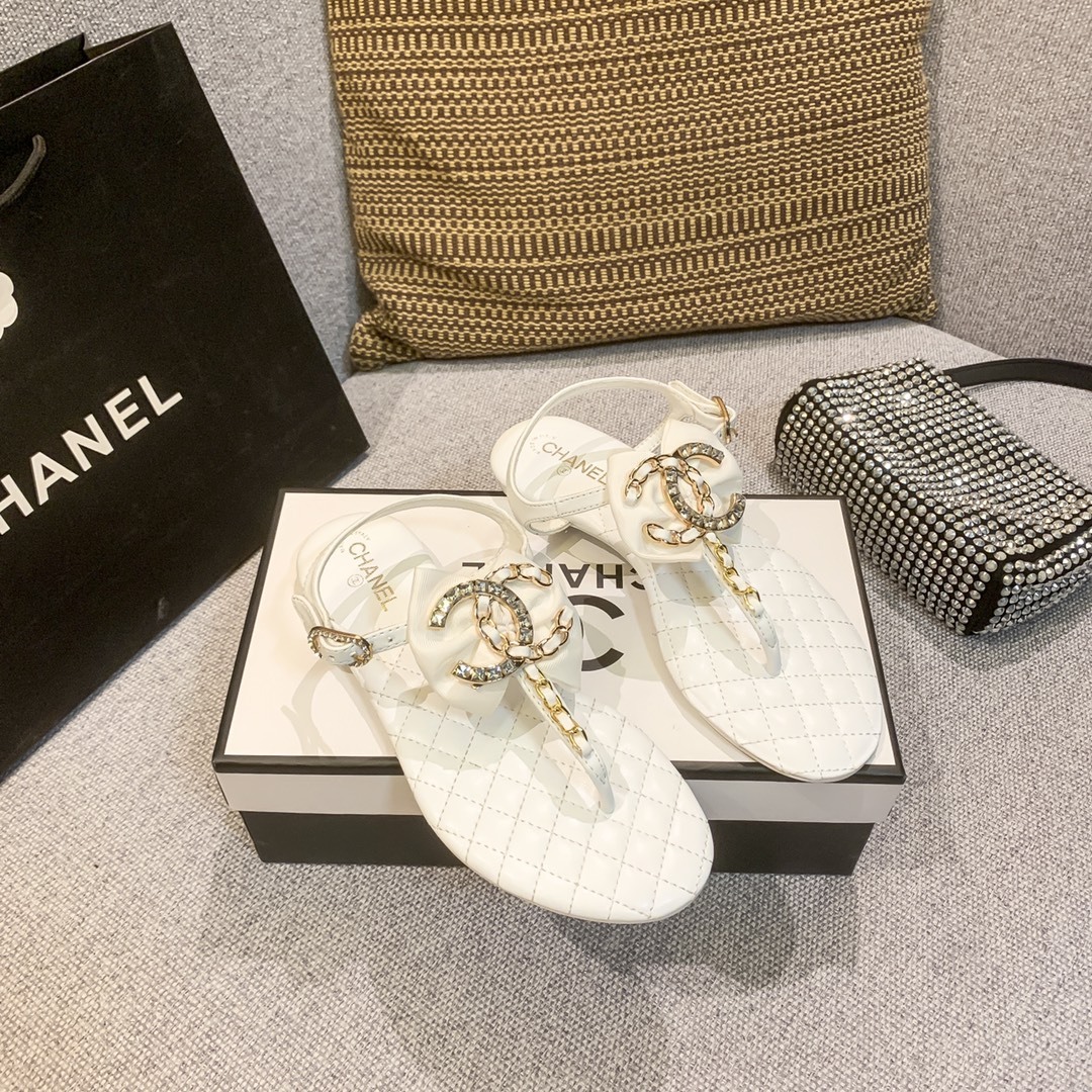 C style summer solid flip flops slippers-Luxeon