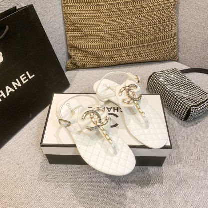 C style summer solid flip flops slippers-Luxeon