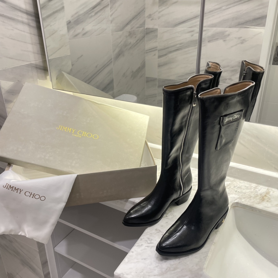 Jimmy Choo new autumn winter zipper knee & ankle boots-Luxeon