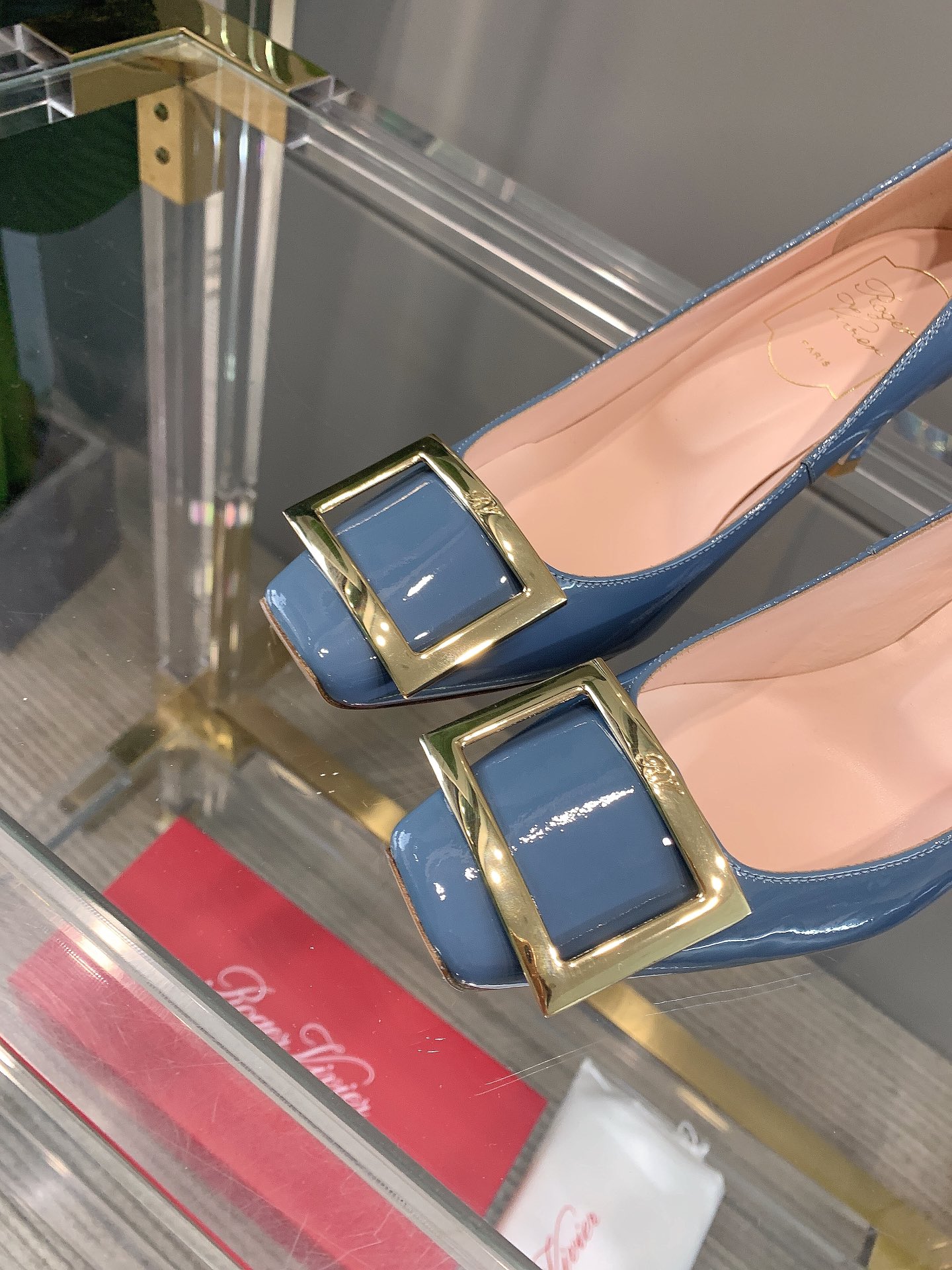 Roger Vivie Women Square Buckle Stiletto-Luxeon