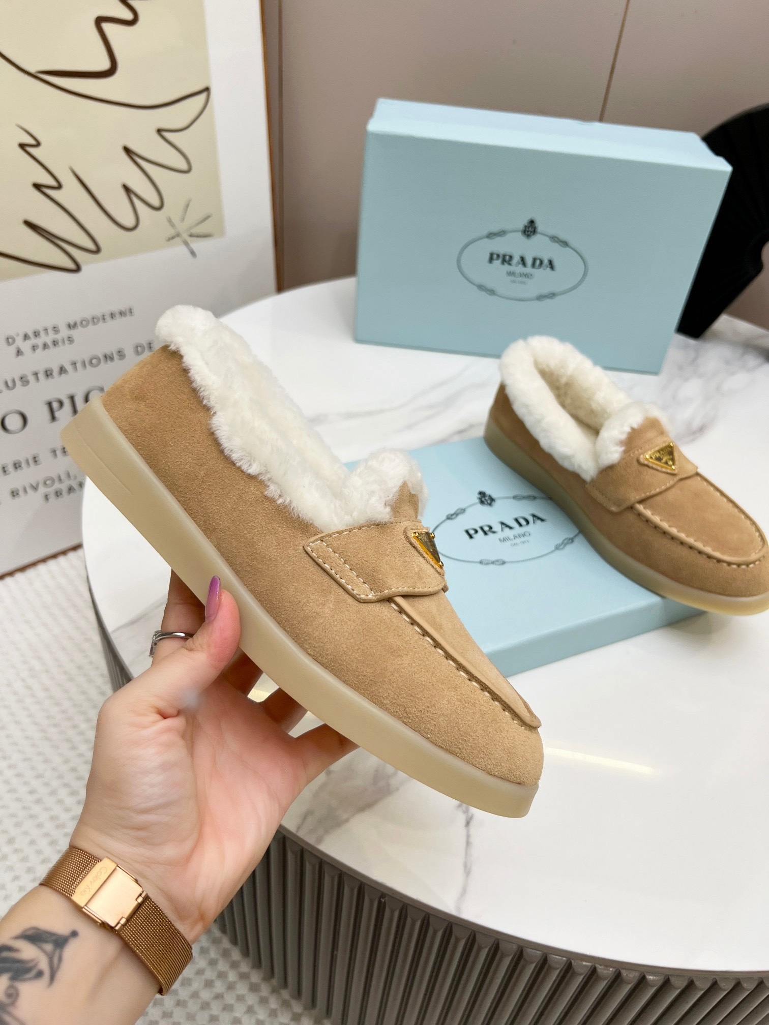 Shearling Loafers 35-42