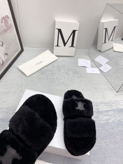 C style new winter pure wool slippers top quality-Luxeon