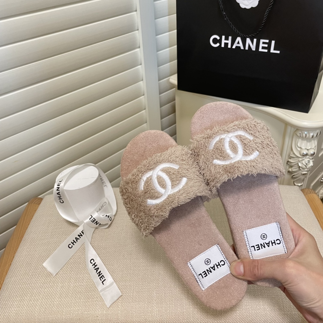 C style double-C winter wool slippers-Luxeon