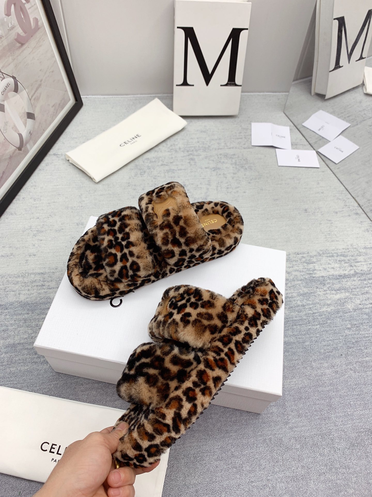 C style new winter pure wool slippers top quality-Luxeon