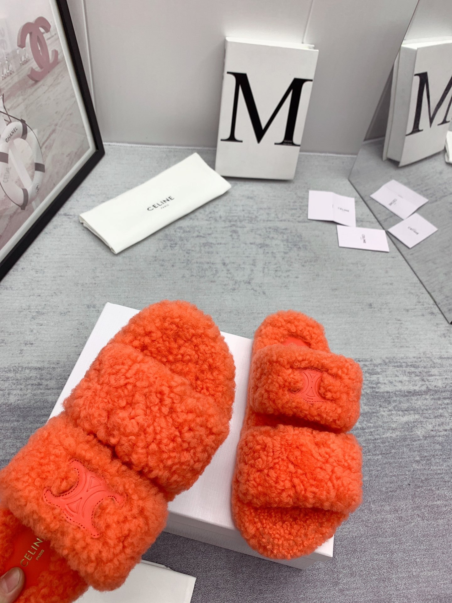 C style new winter pure wool slippers top quality-Luxeon