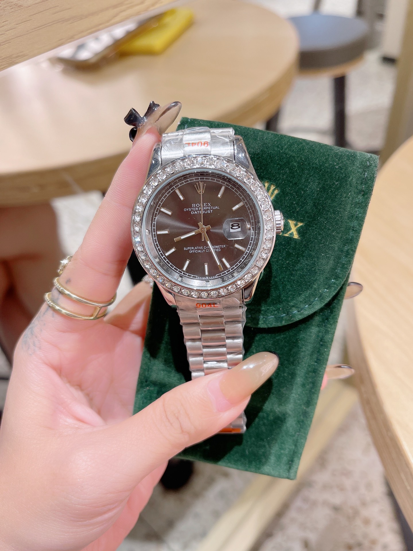 Rolex Watch Men 316 Fine Steel Diamond Shell-Luxeon