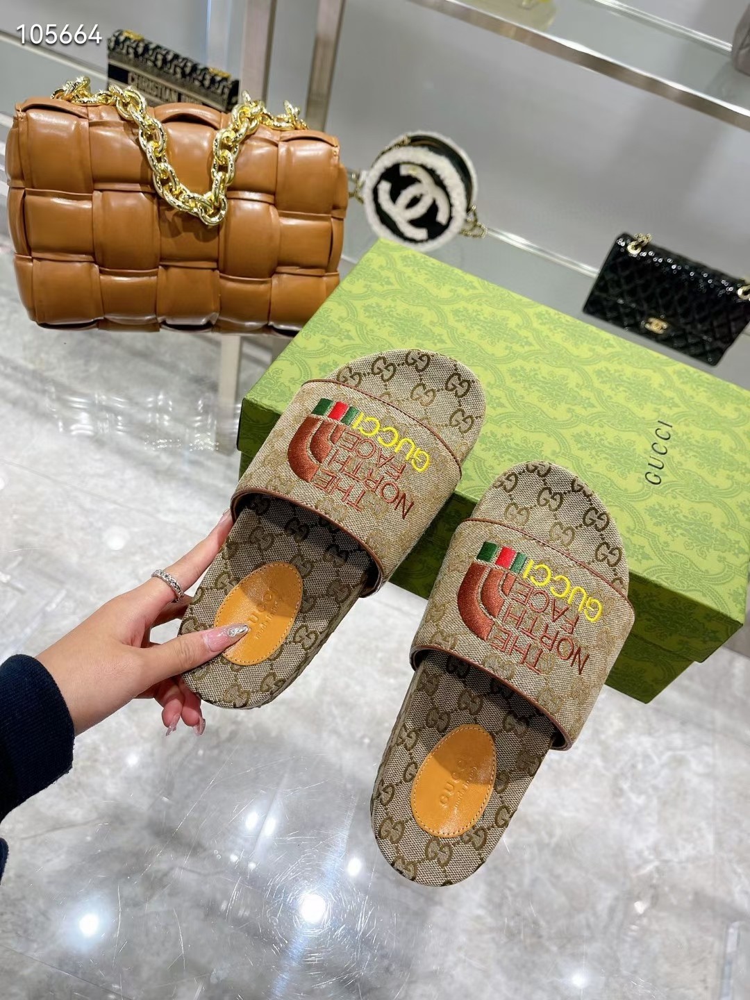 G style pop jacquard summer flat slippers-Luxeon