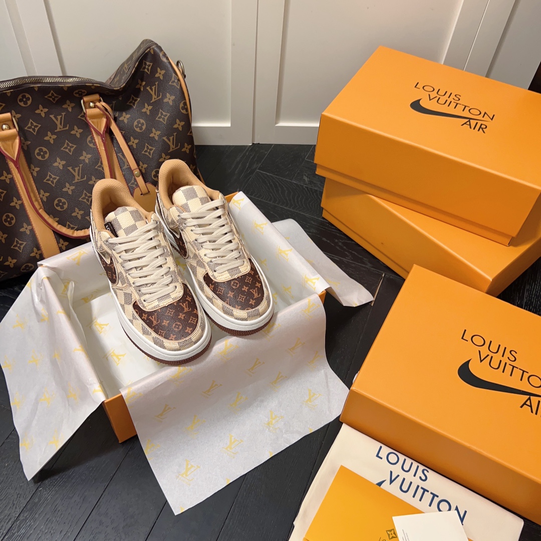 L style . x . Air Force1 22ss co-brand commerative sneaker Unisex casual shoes-Luxeon