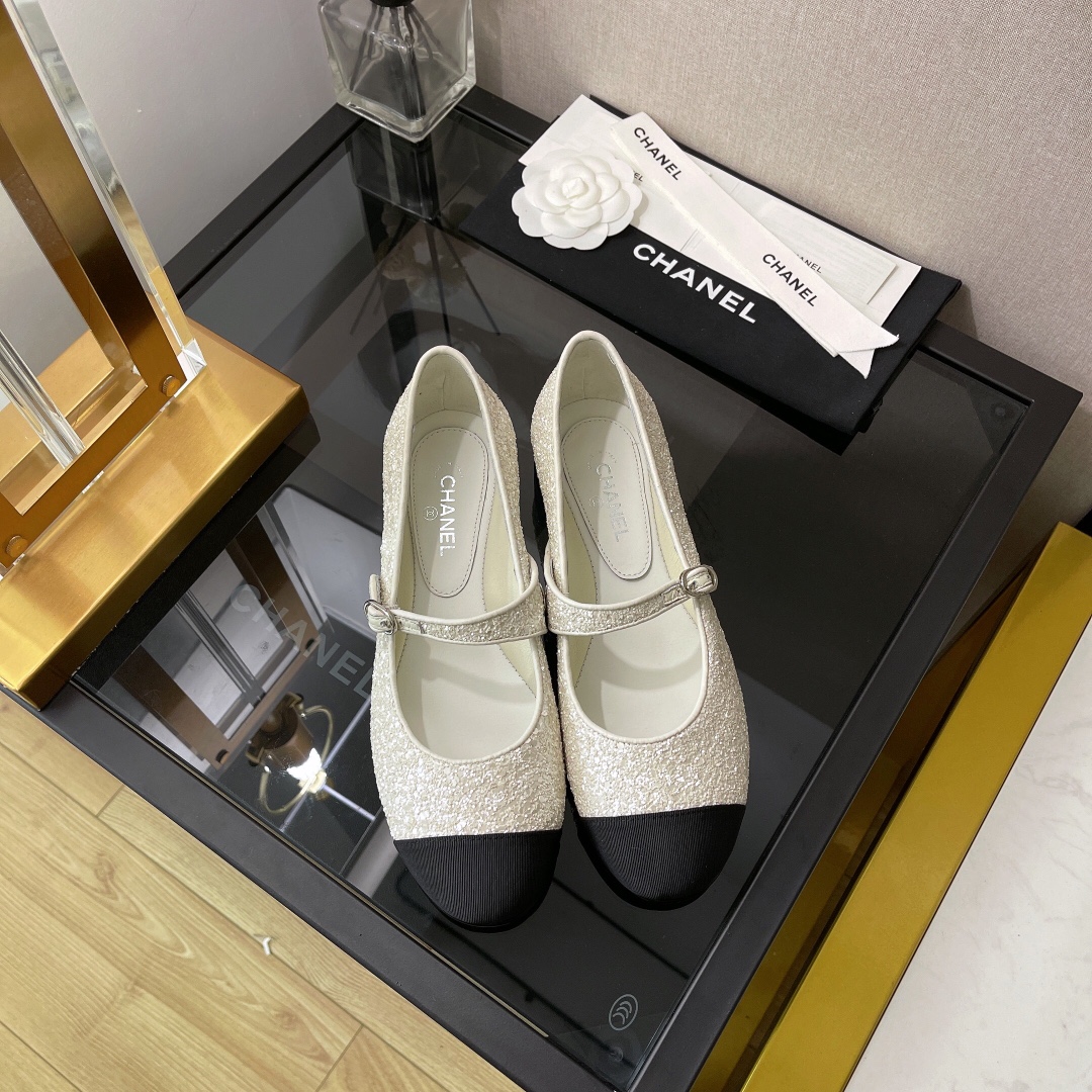 C style Glitter Mary Jane Shoes-Luxeon