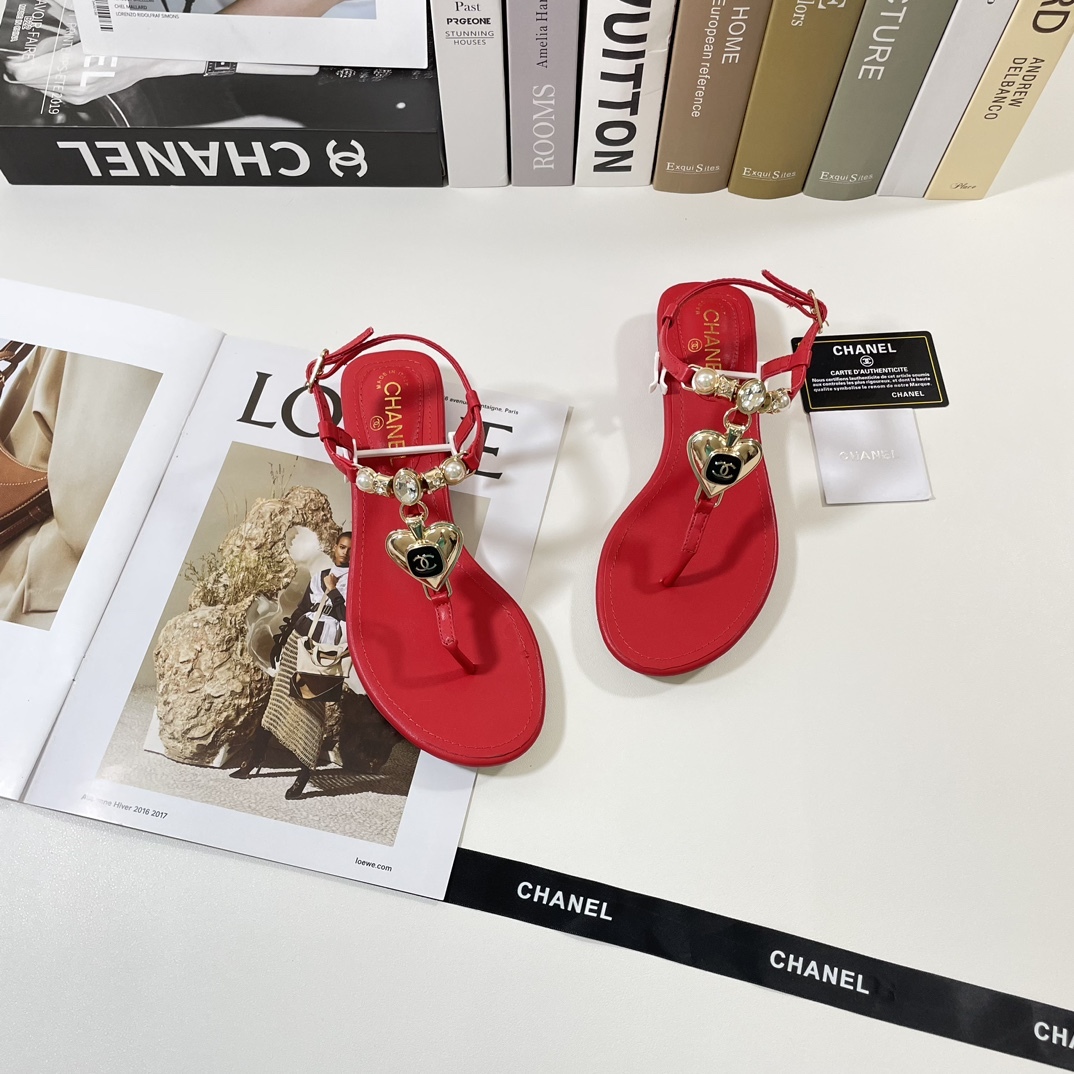 C style 2023 Spring New Love Double Buckle Sandals-Luxeon