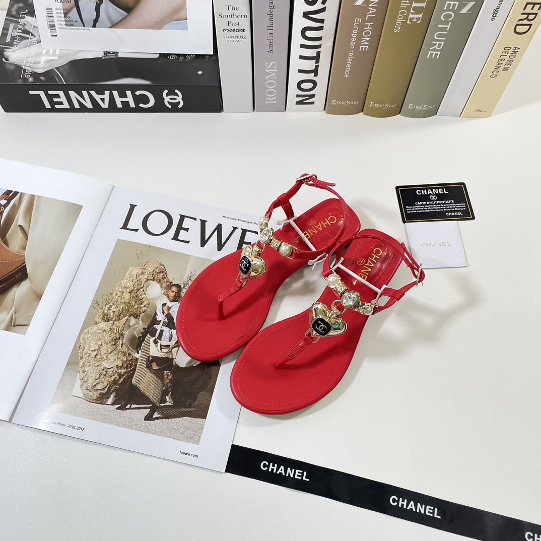 C style 2023 Spring New Love Double Buckle Sandals-Luxeon