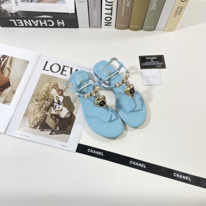 C style 2023 Spring New Love Double Buckle Sandals-Luxeon