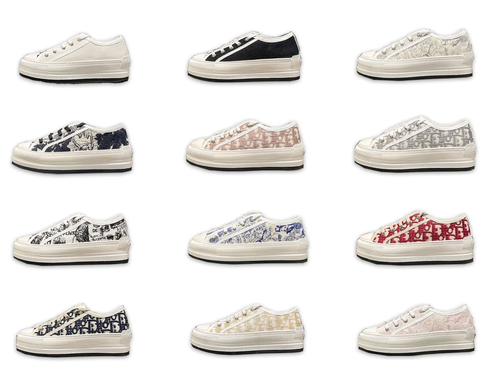 D Style platform canvas shoes