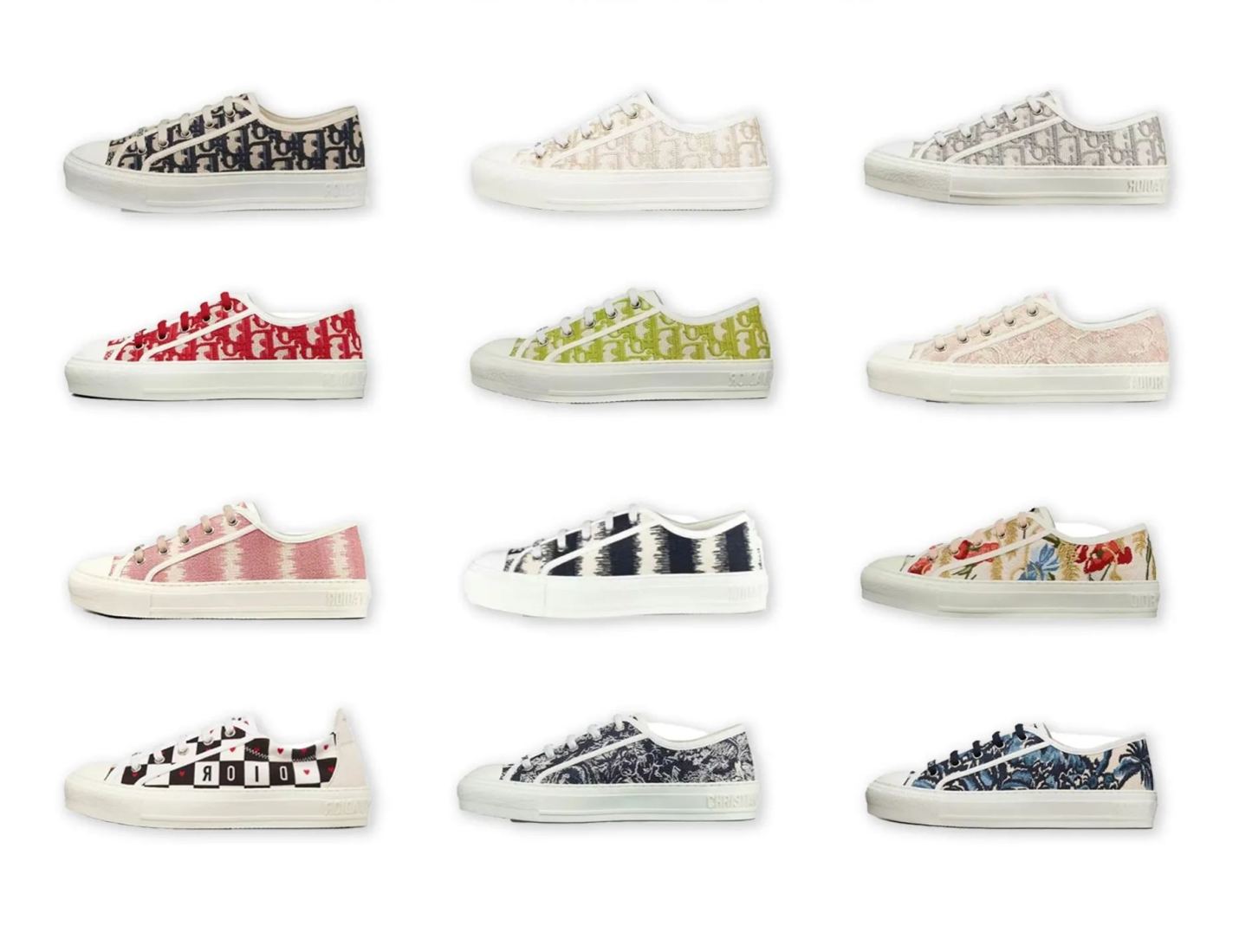 D Style classic three-dimensional printed embroidered canvas shoes