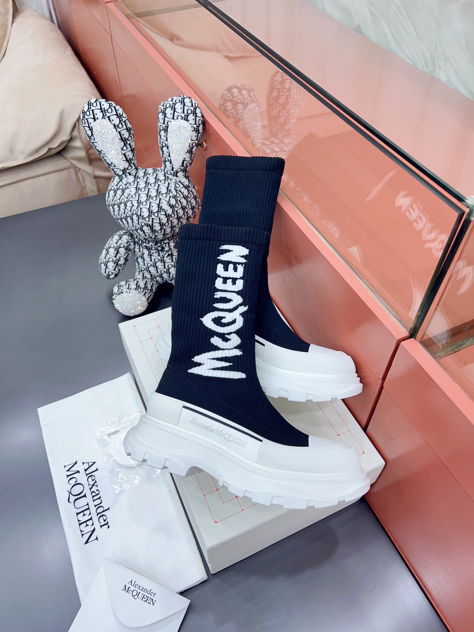 Alexander MCqueen SS New knited socking boots (unisex model)-Luxeon