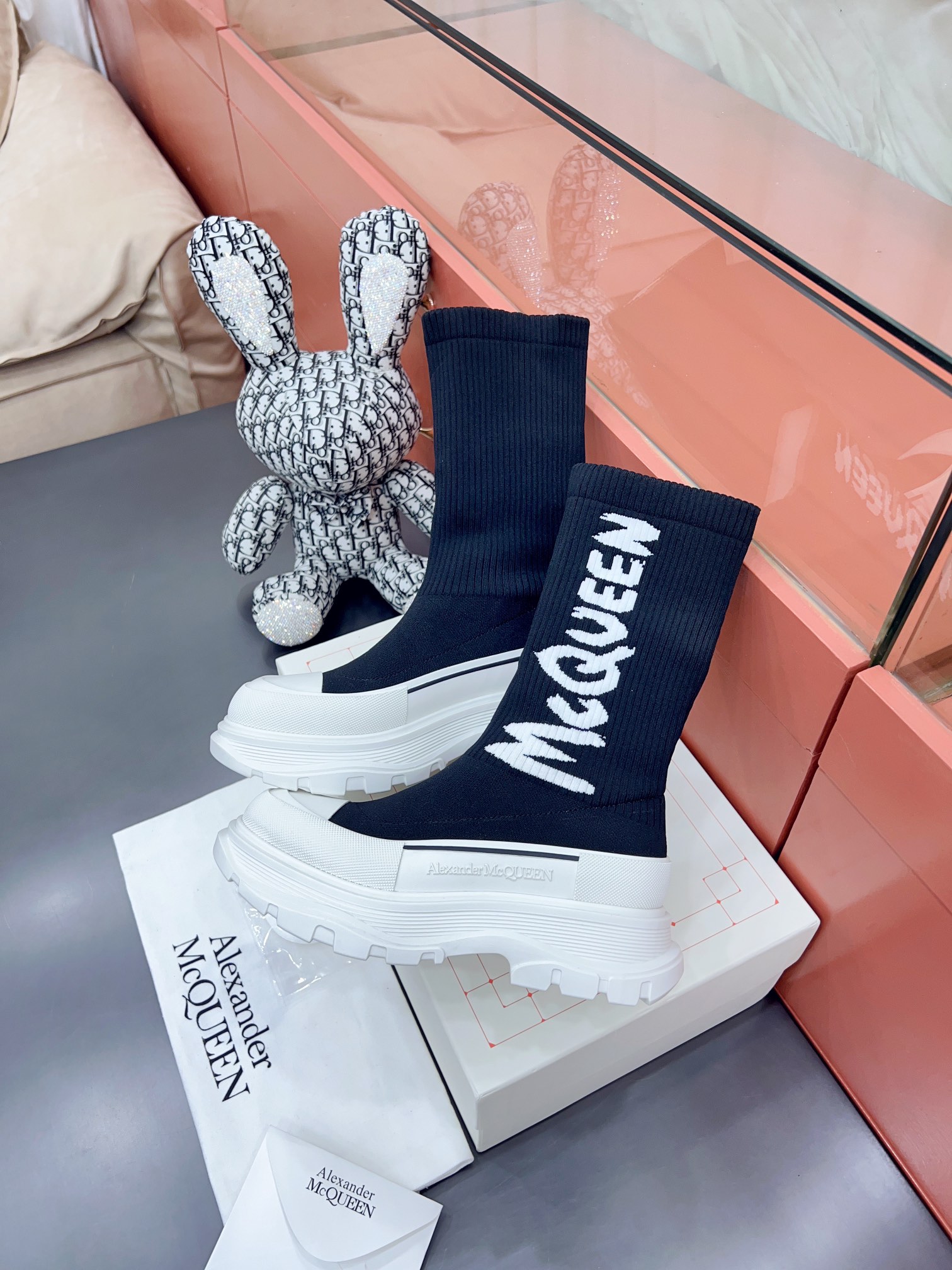 Alexander MCqueen SS New knited socking boots (unisex model)-Luxeon