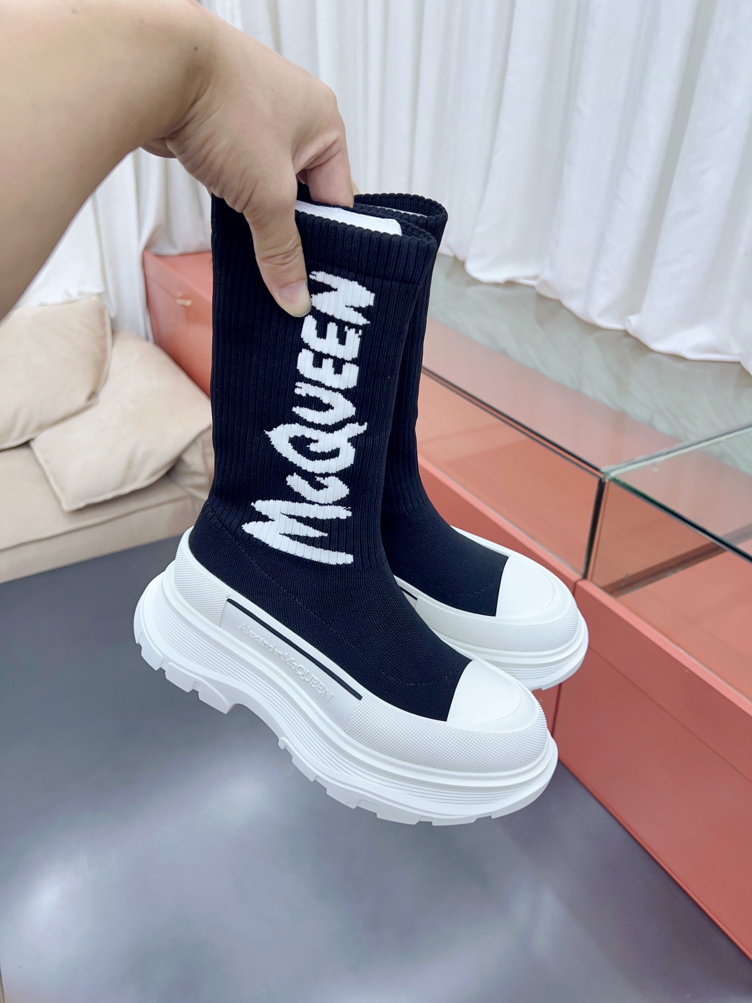 Alexander MCqueen SS New knited socking boots (unisex model)-Luxeon