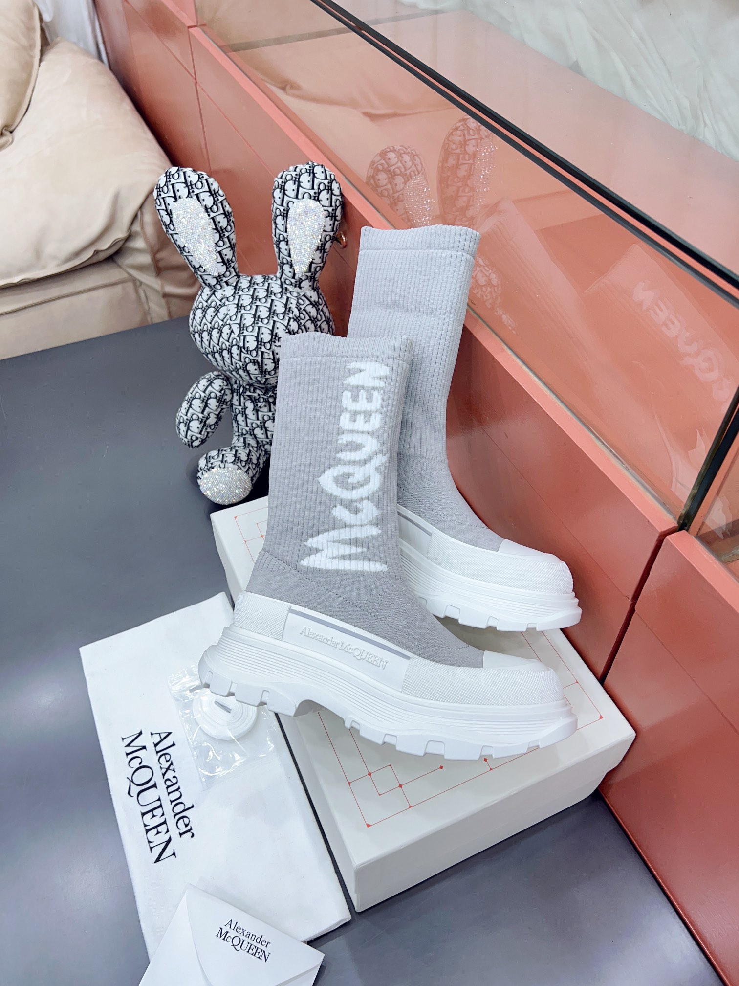 Alexander MCqueen SS New knited socking boots (unisex model)-Luxeon