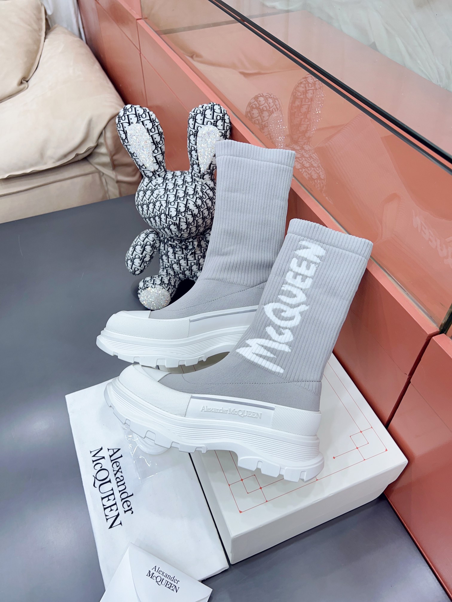 Alexander MCqueen SS New knited socking boots (unisex model)-Luxeon