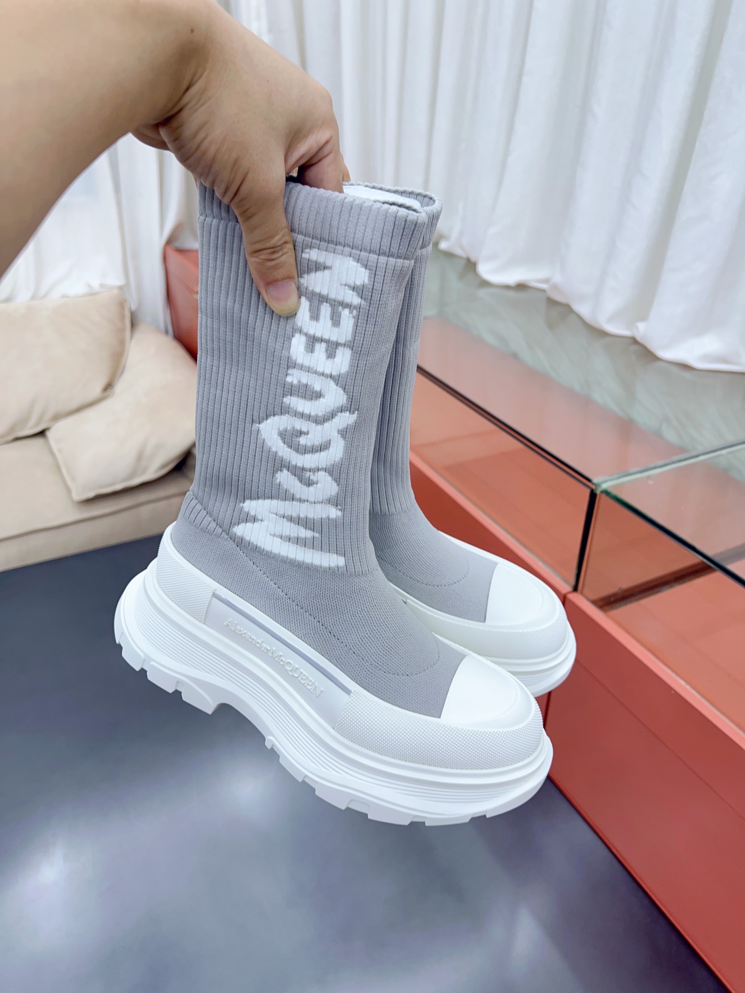 Alexander MCqueen SS New knited socking boots (unisex model)-Luxeon