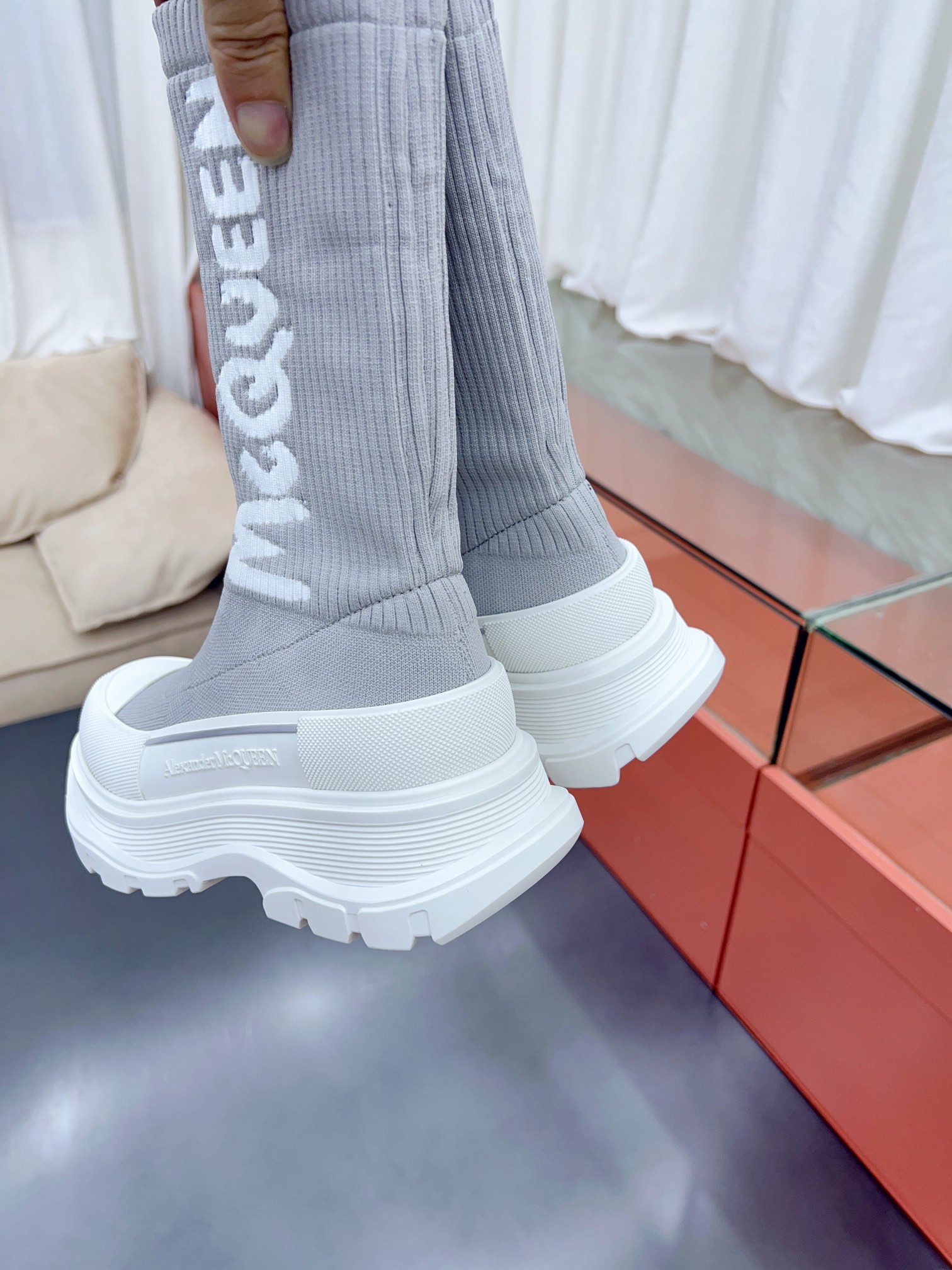 Alexander MCqueen SS New knited socking boots (unisex model)-Luxeon