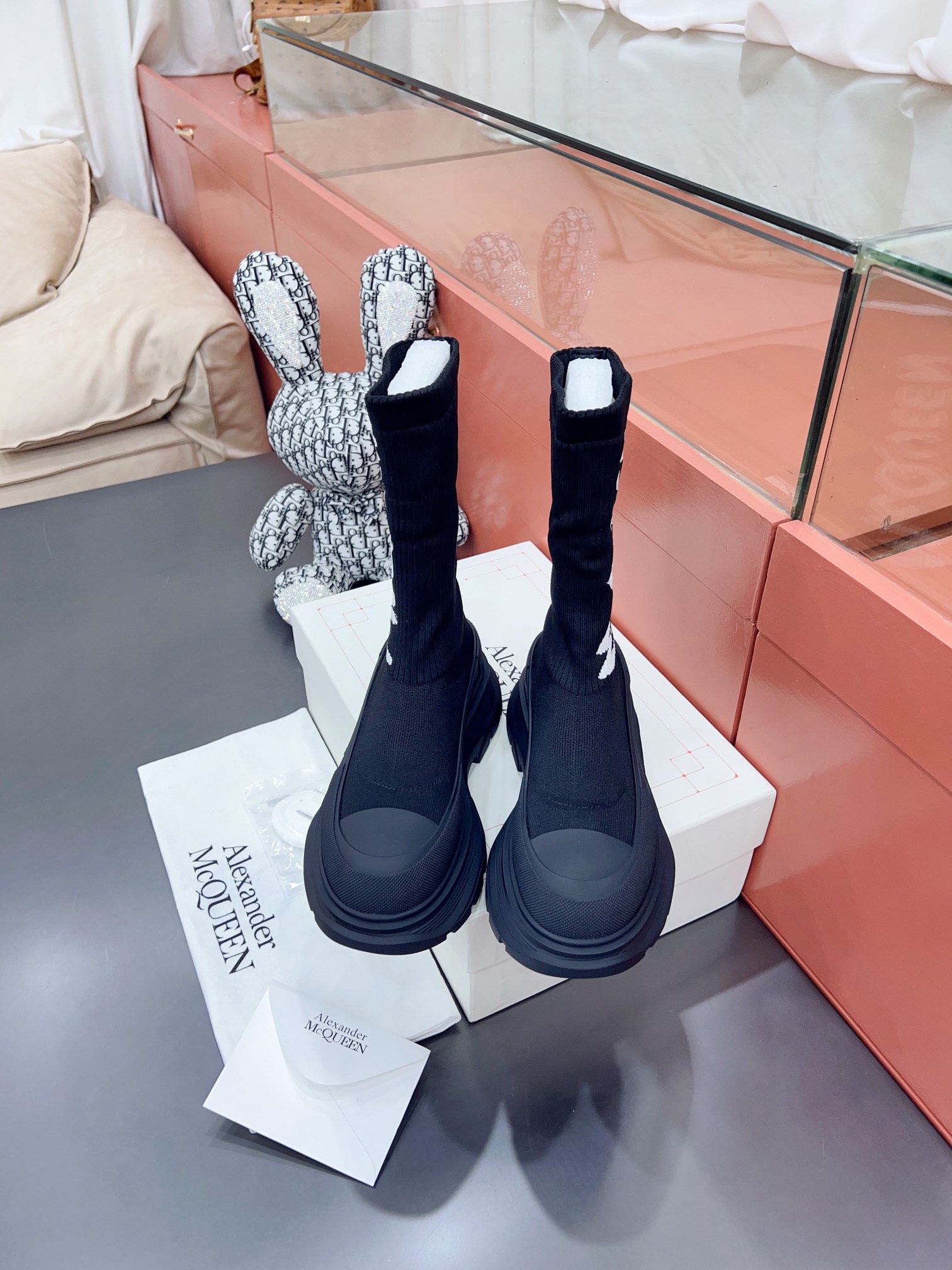 Alexander MCqueen SS New knited socking boots (unisex model)-Luxeon