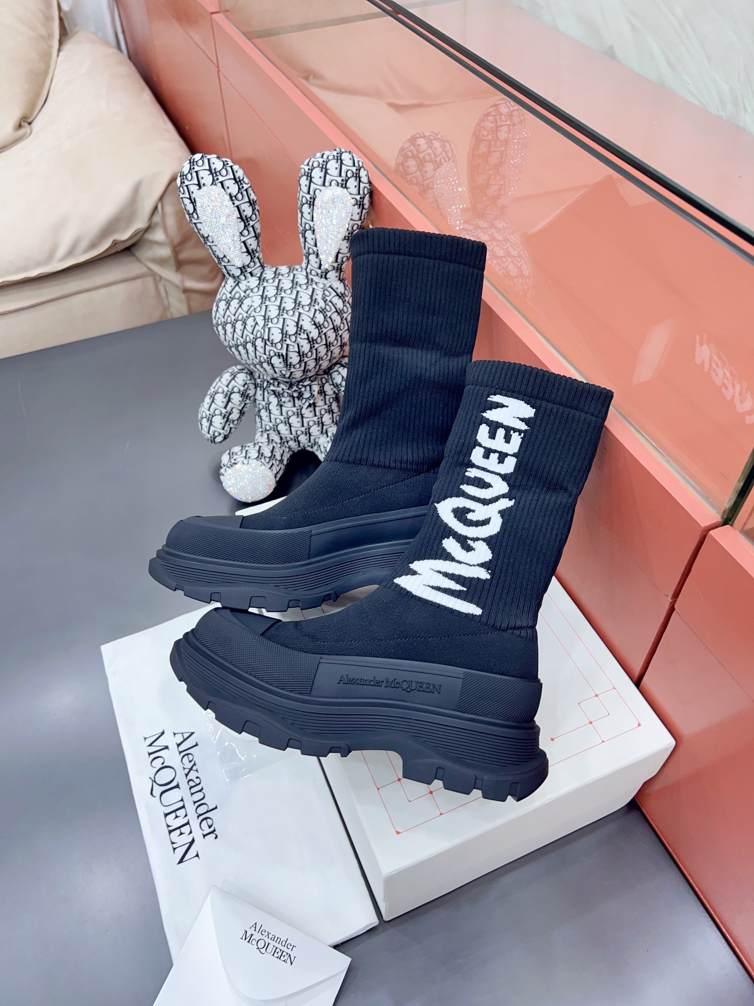 Alexander MCqueen SS New knited socking boots (unisex model)-Luxeon