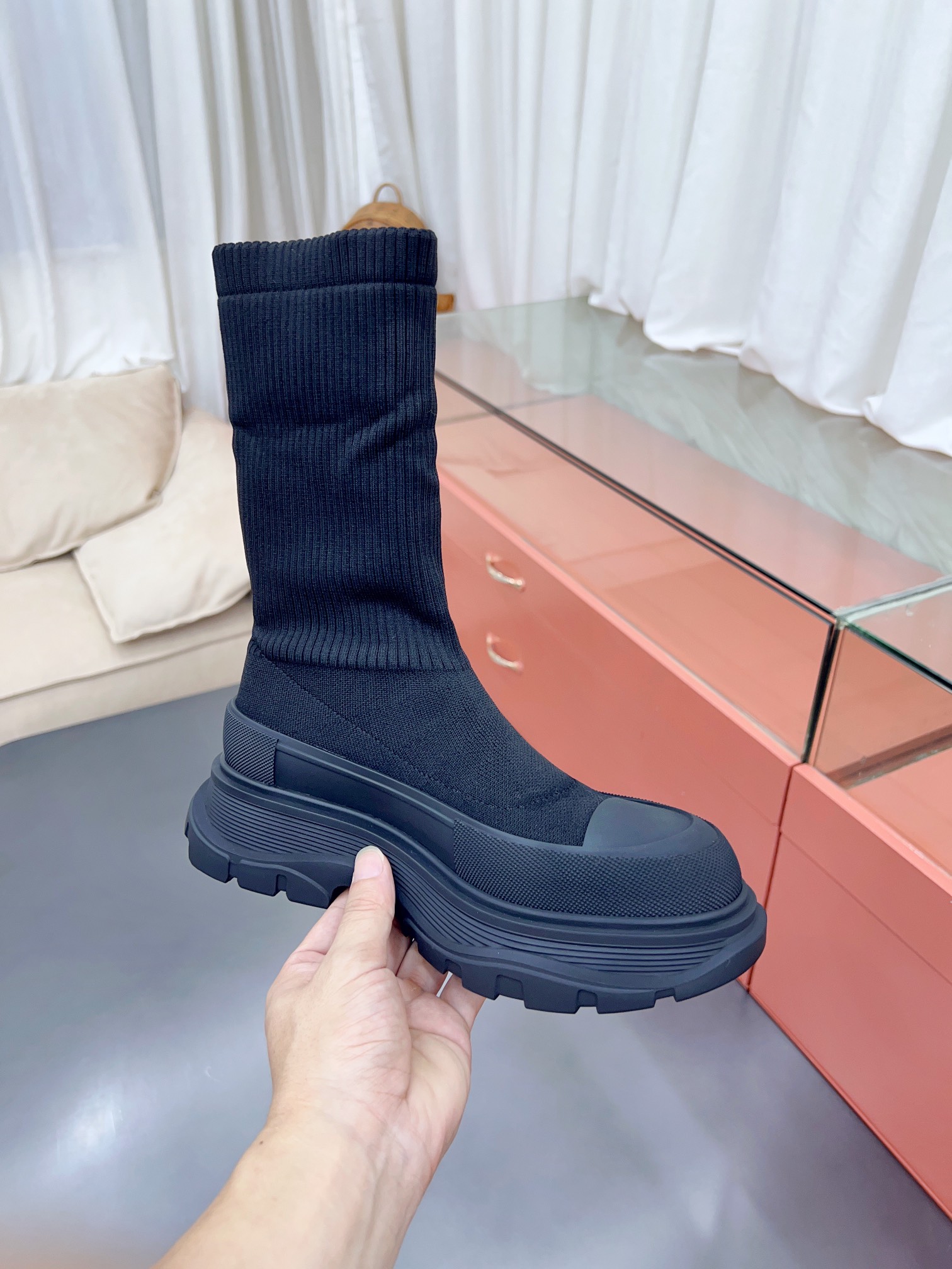 Alexander MCqueen SS New knited socking boots (unisex model)-Luxeon