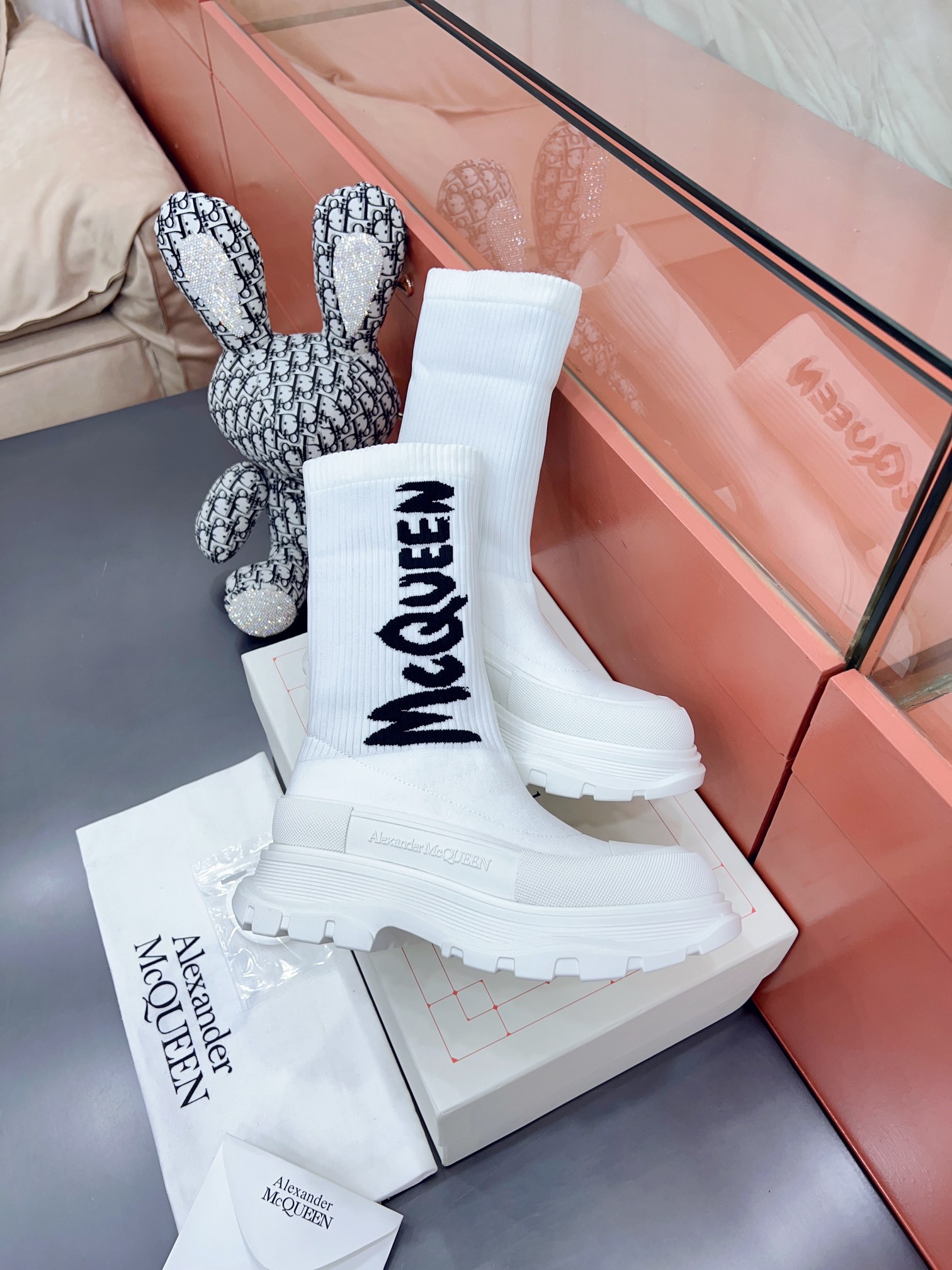 Alexander MCqueen SS New knited socking boots (unisex model)-Luxeon
