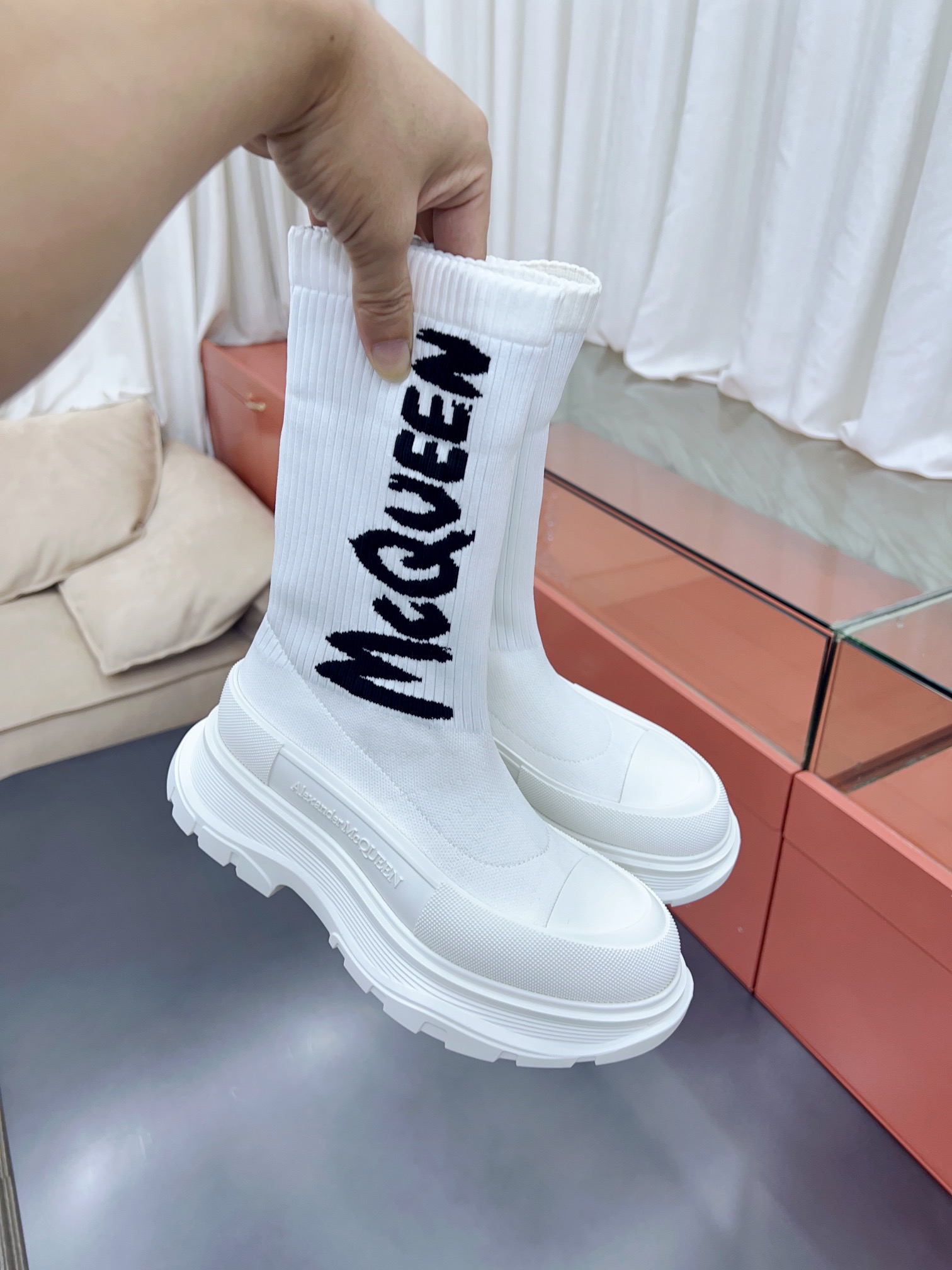 Alexander MCqueen SS New knited socking boots (unisex model)-Luxeon