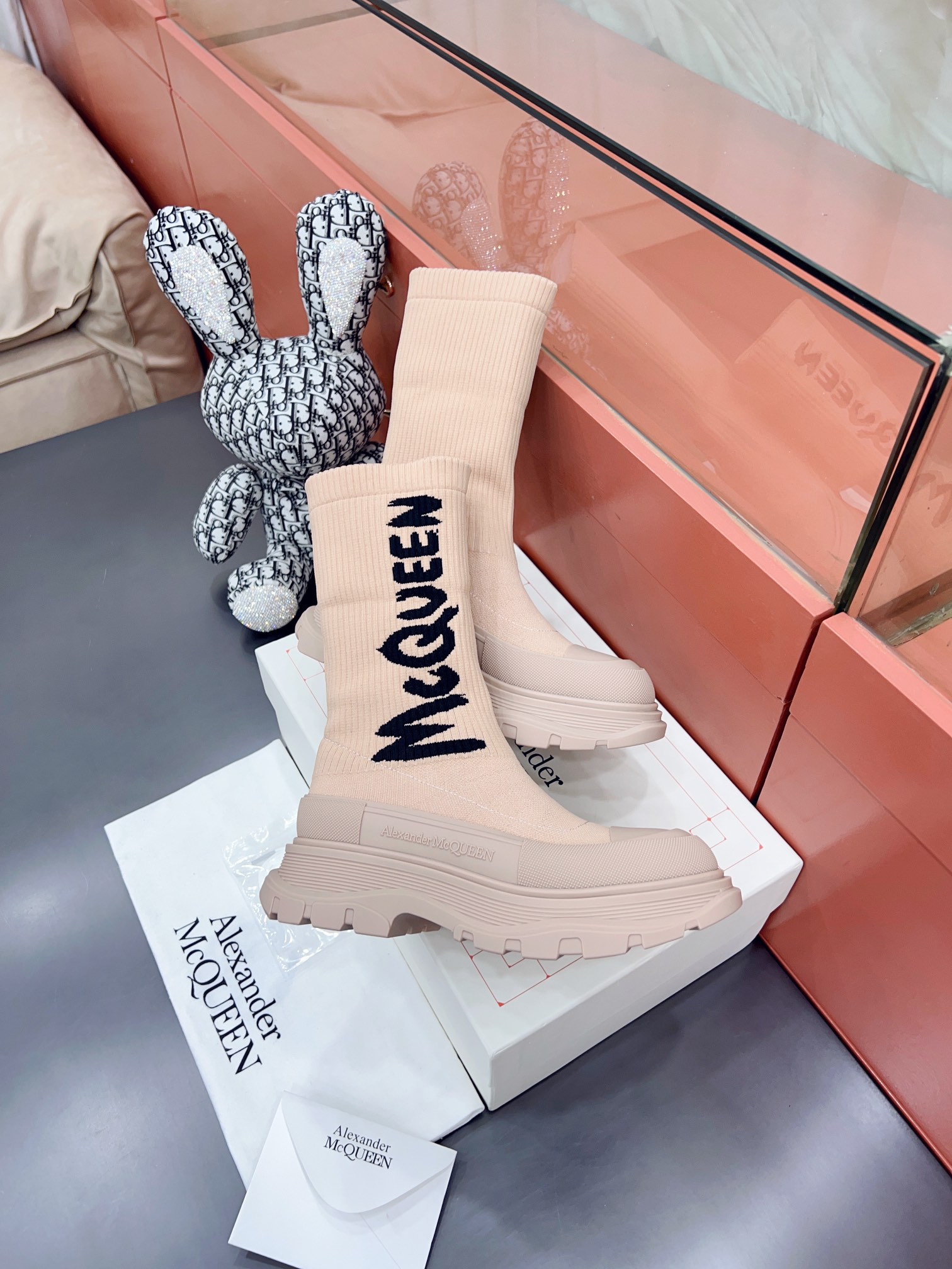 Alexander MCqueen SS New knited socking boots (unisex model)-Luxeon