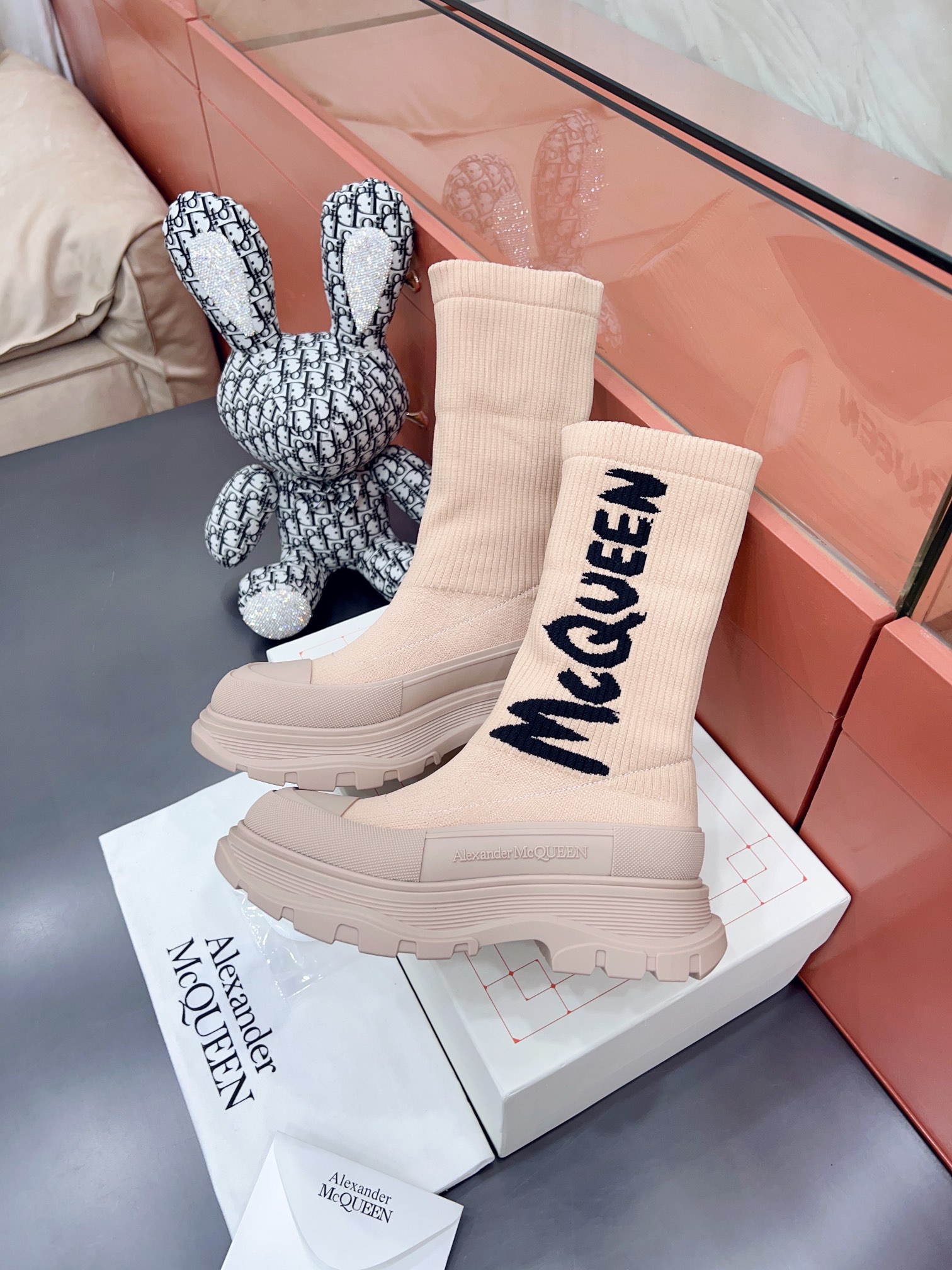 Alexander MCqueen SS New knited socking boots (unisex model)-Luxeon