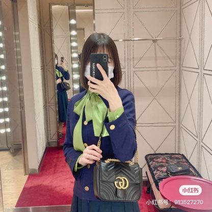 G style Marmont Series Golden Logo Square Chain Bags-Luxeon