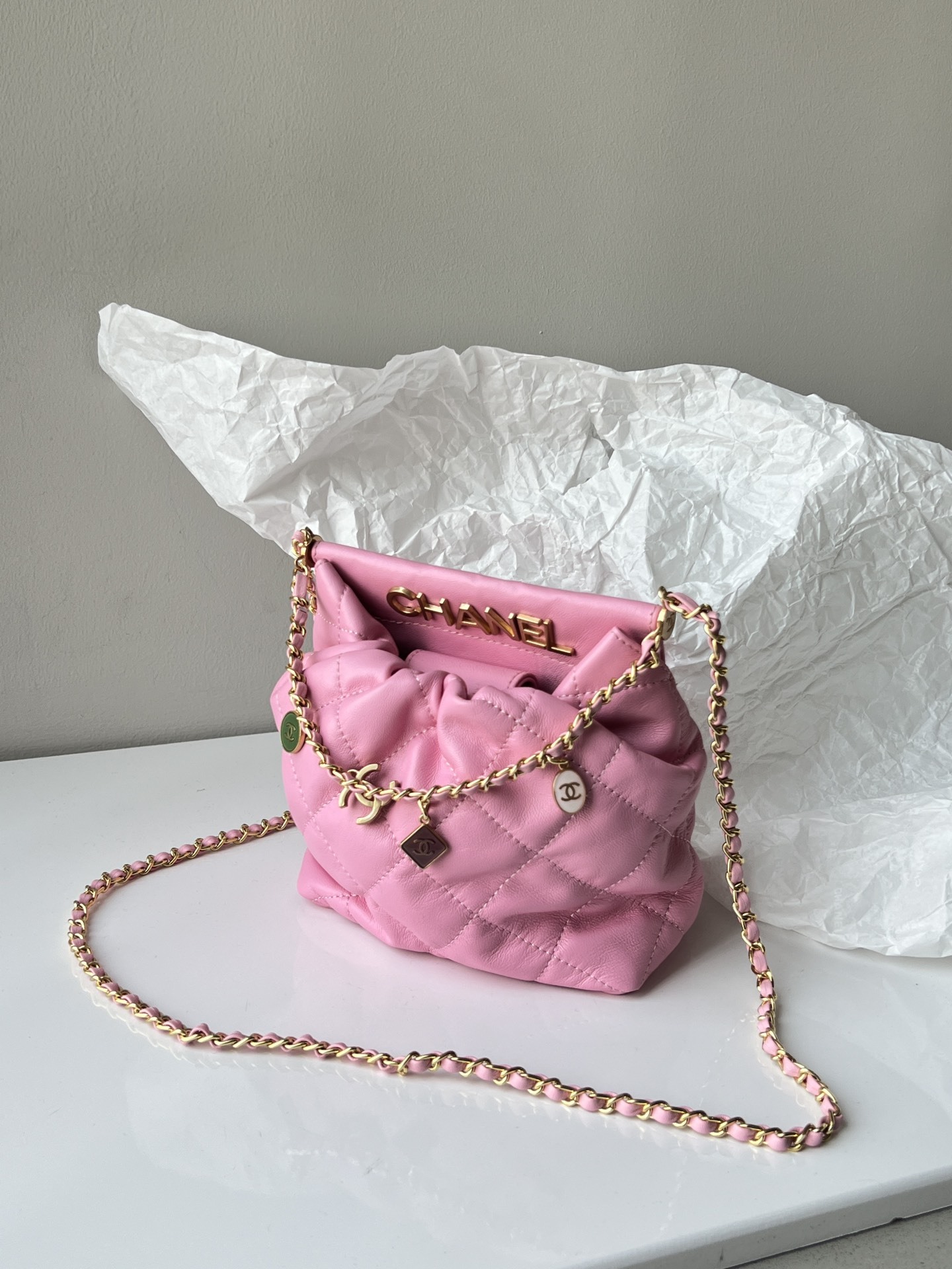 C style Summer mini Soft Leather Cross Body Chain Bags-Luxeon