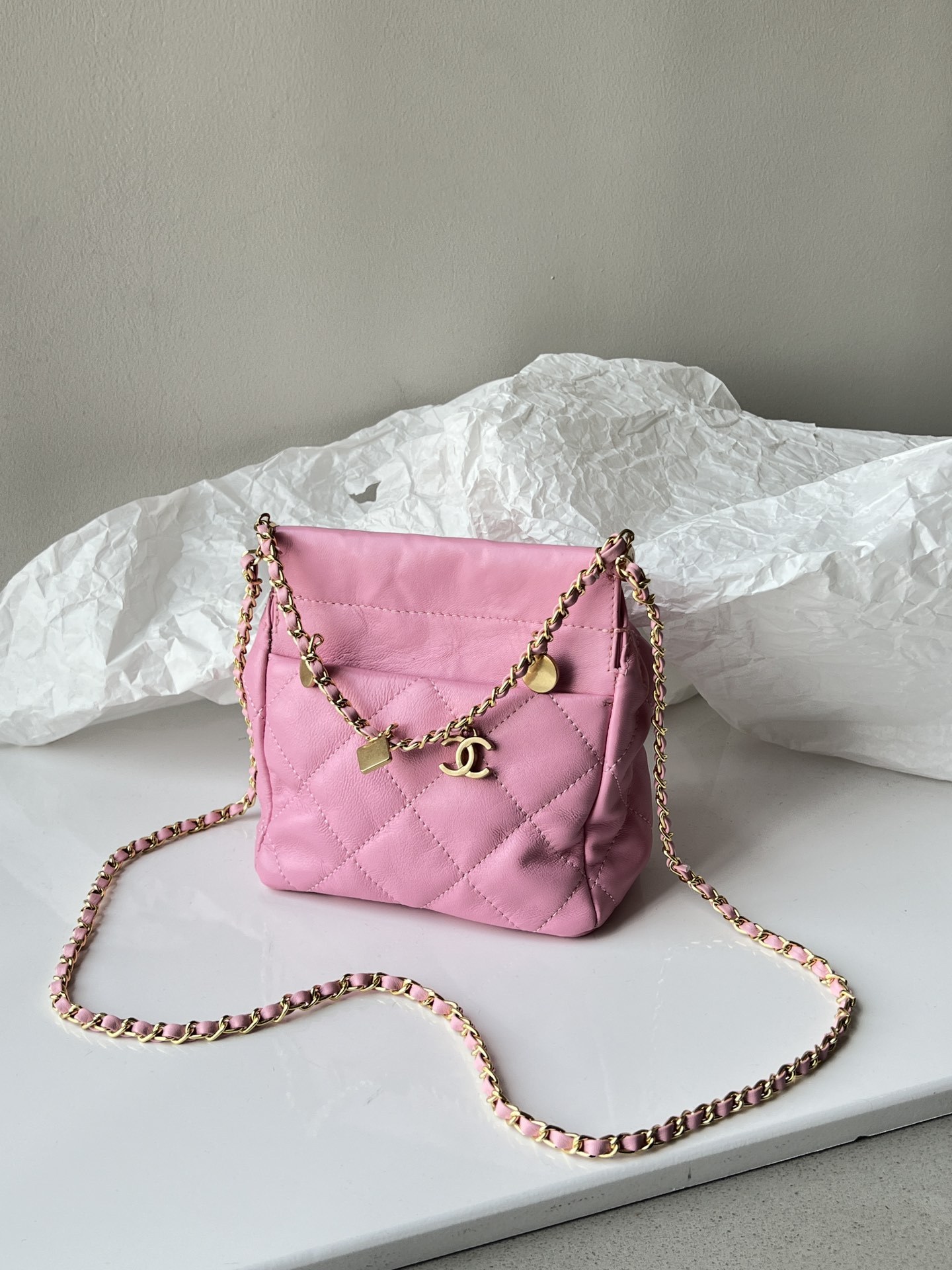 C style Summer mini Soft Leather Cross Body Chain Bags-Luxeon