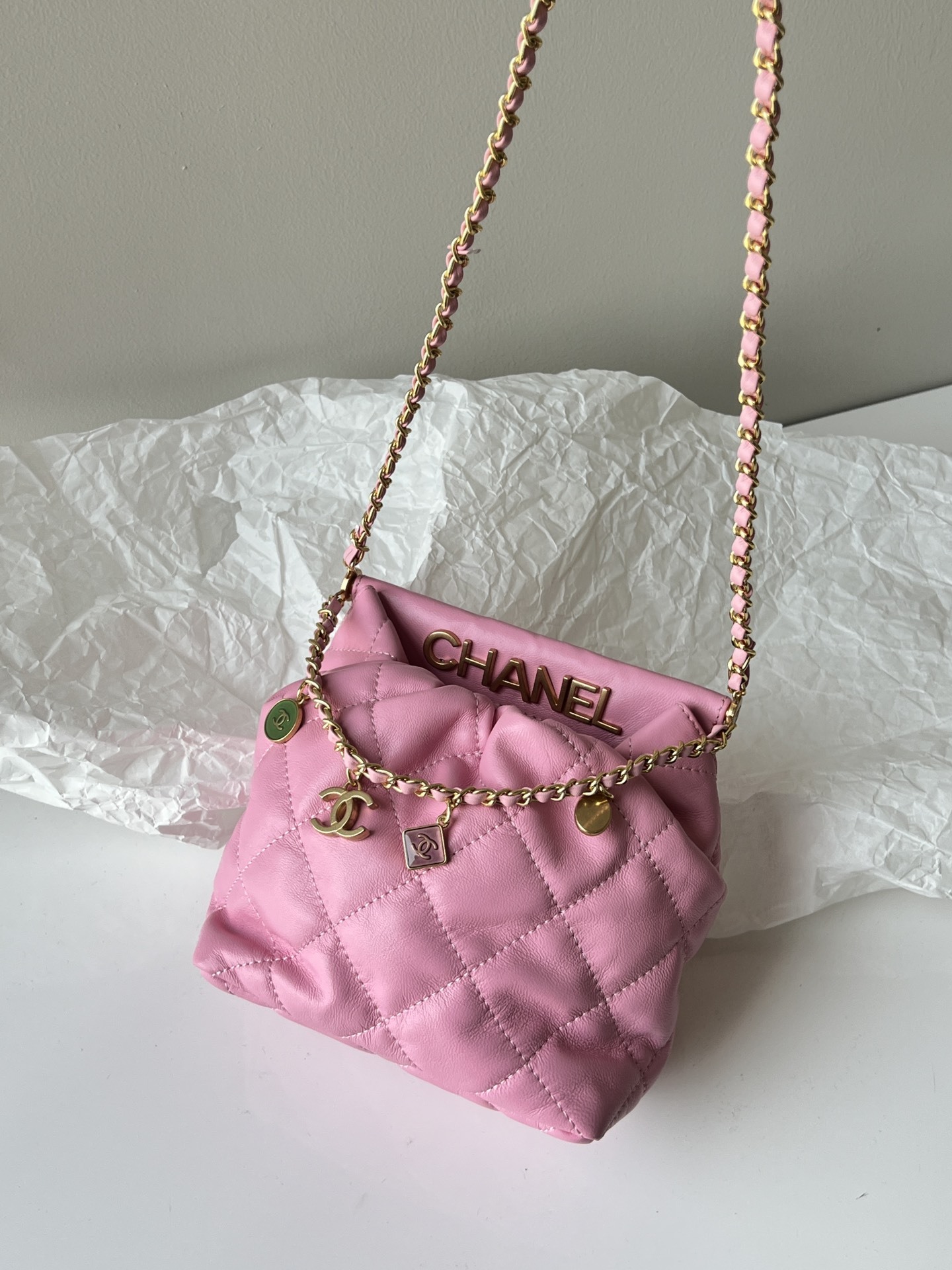 C style Summer mini Soft Leather Cross Body Chain Bags-Luxeon