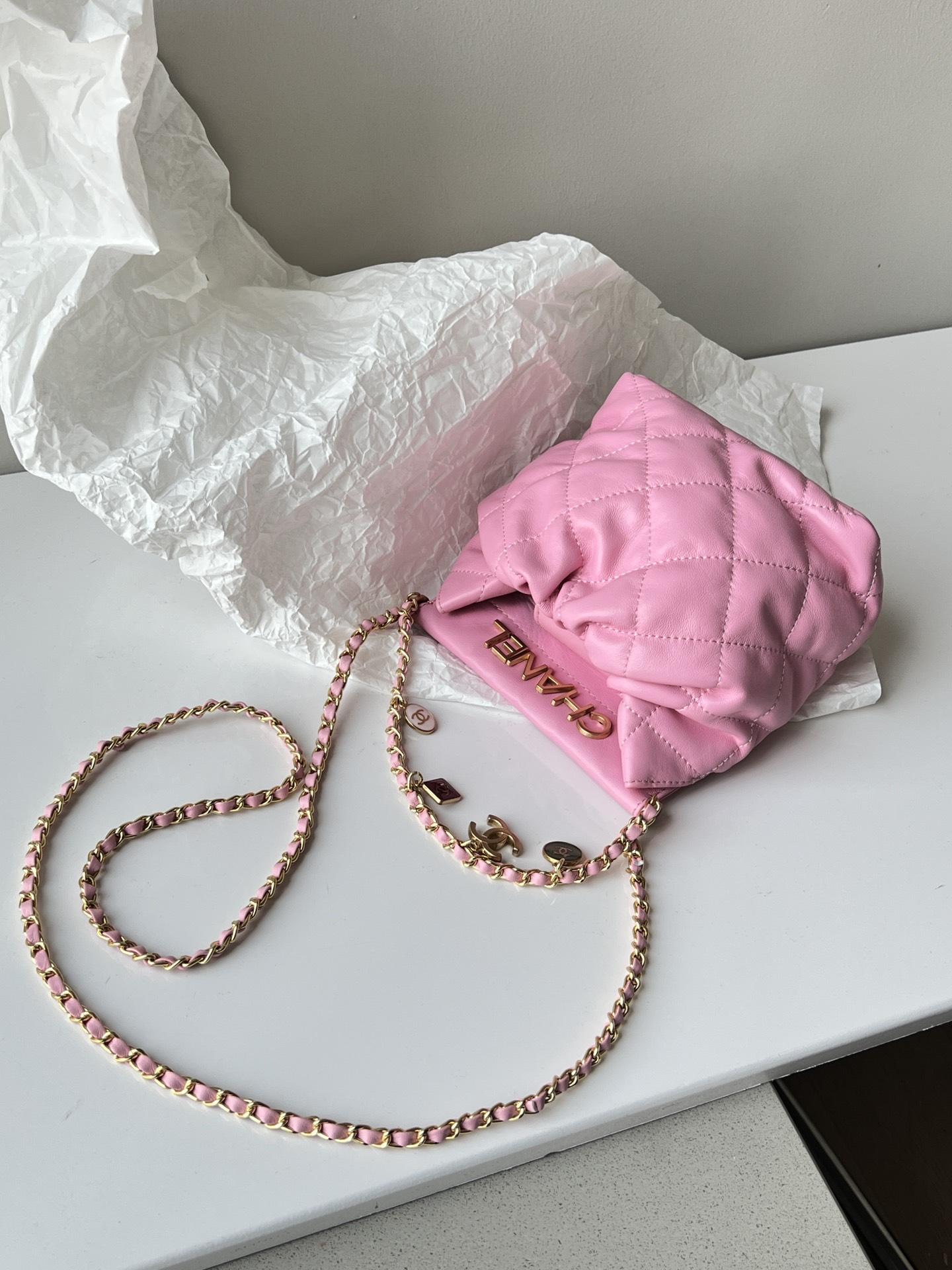 C style Summer mini Soft Leather Cross Body Chain Bags-Luxeon