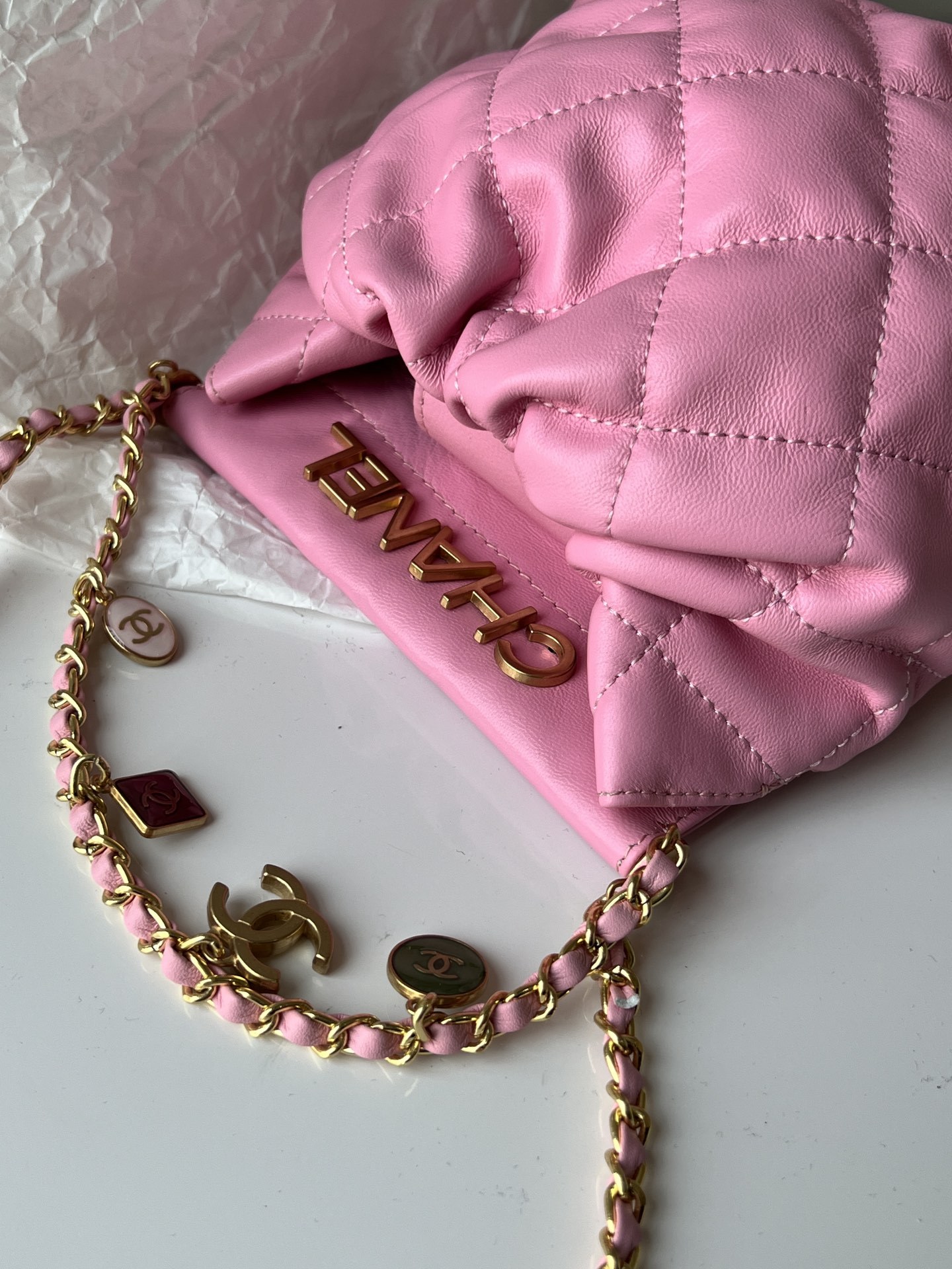 C style Summer mini Soft Leather Cross Body Chain Bags-Luxeon