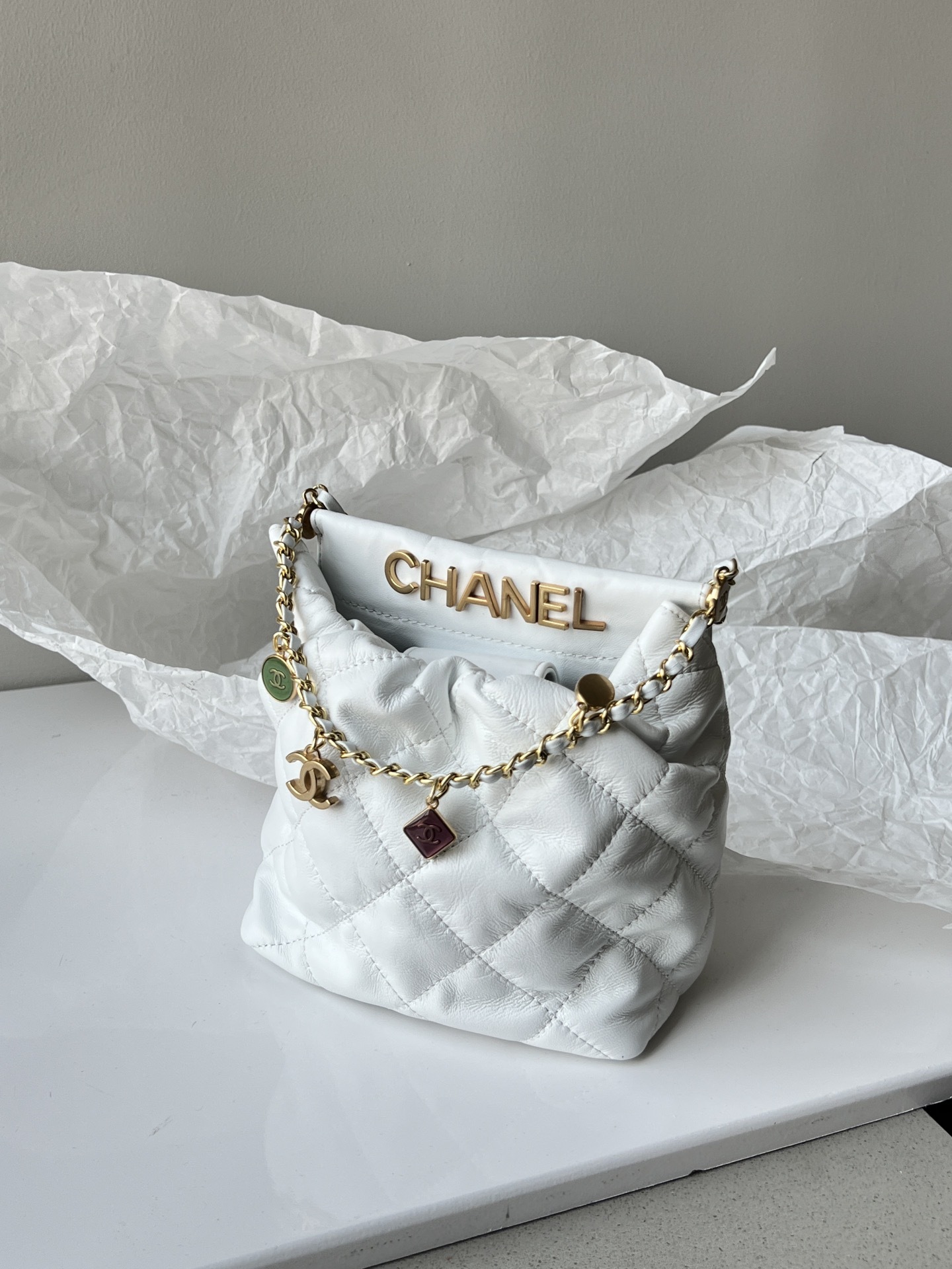 C style Summer mini Soft Leather Cross Body Chain Bags-Luxeon