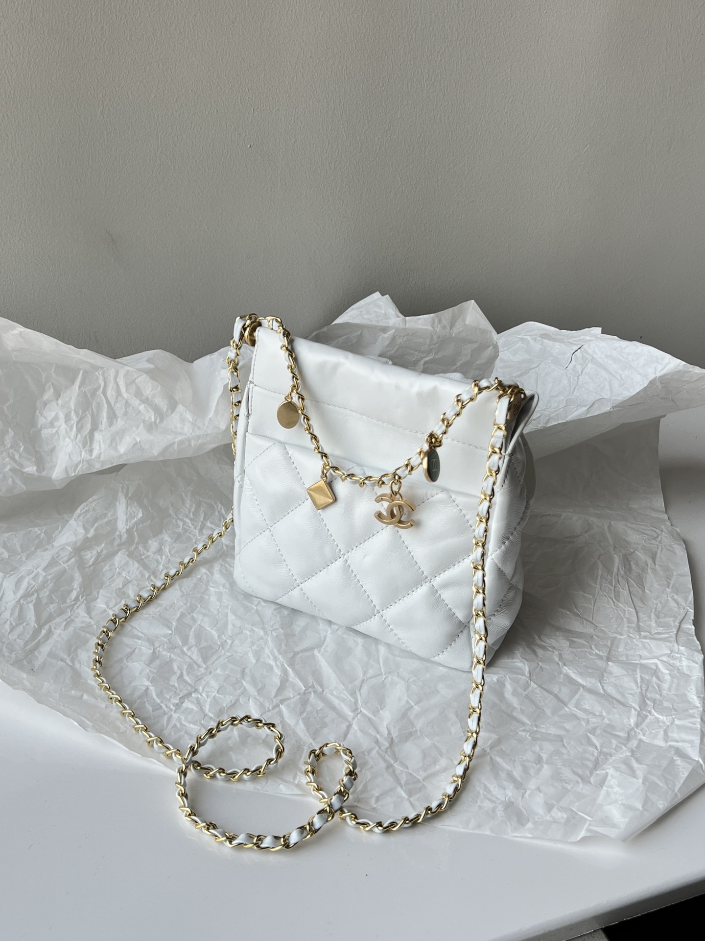 C style Summer mini Soft Leather Cross Body Chain Bags-Luxeon