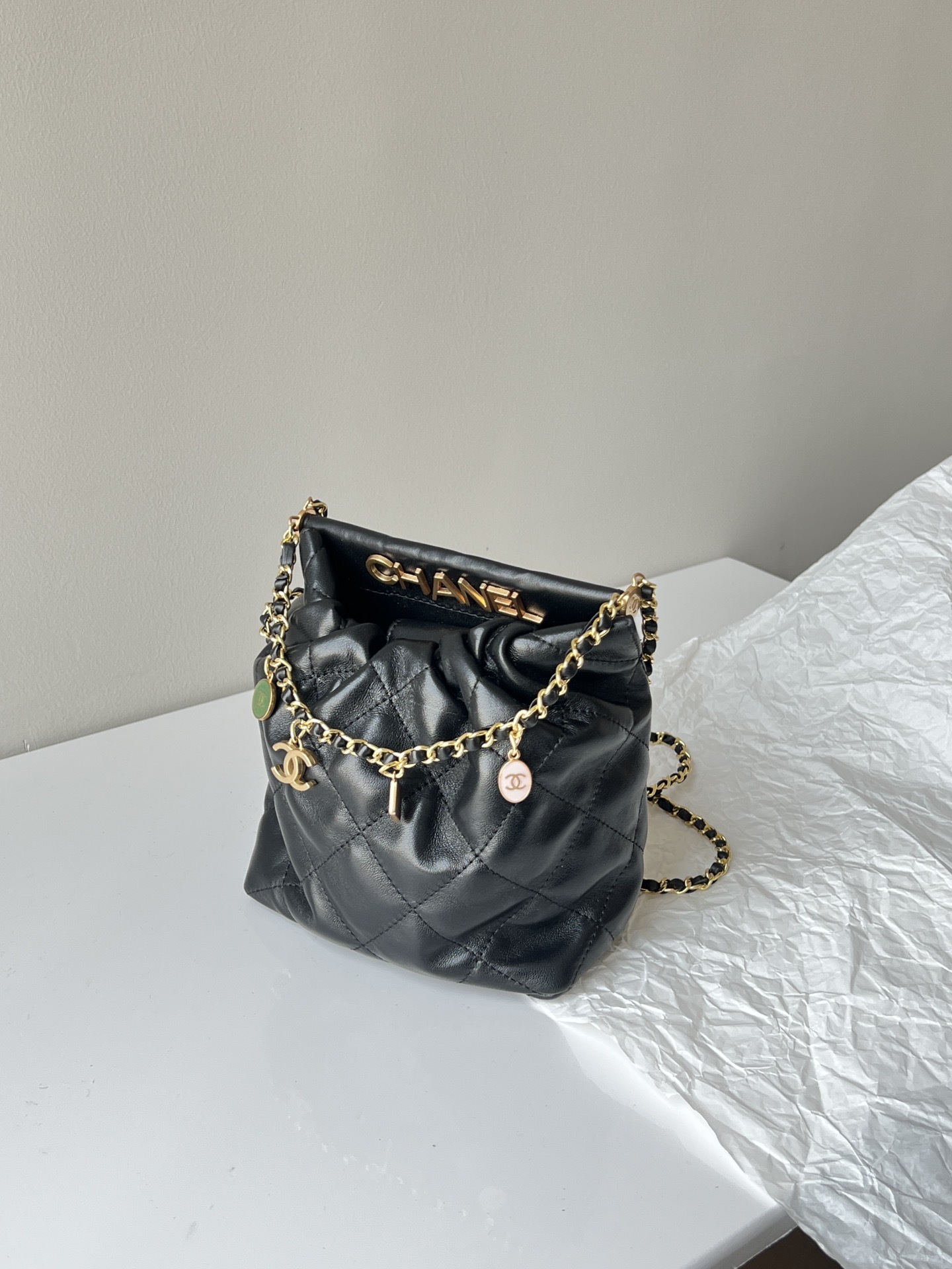 C style Summer mini Soft Leather Cross Body Chain Bags-Luxeon