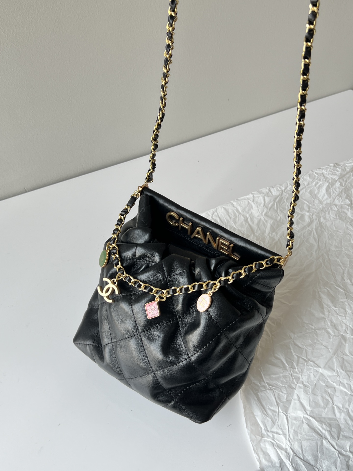 C style Summer mini Soft Leather Cross Body Chain Bags-Luxeon