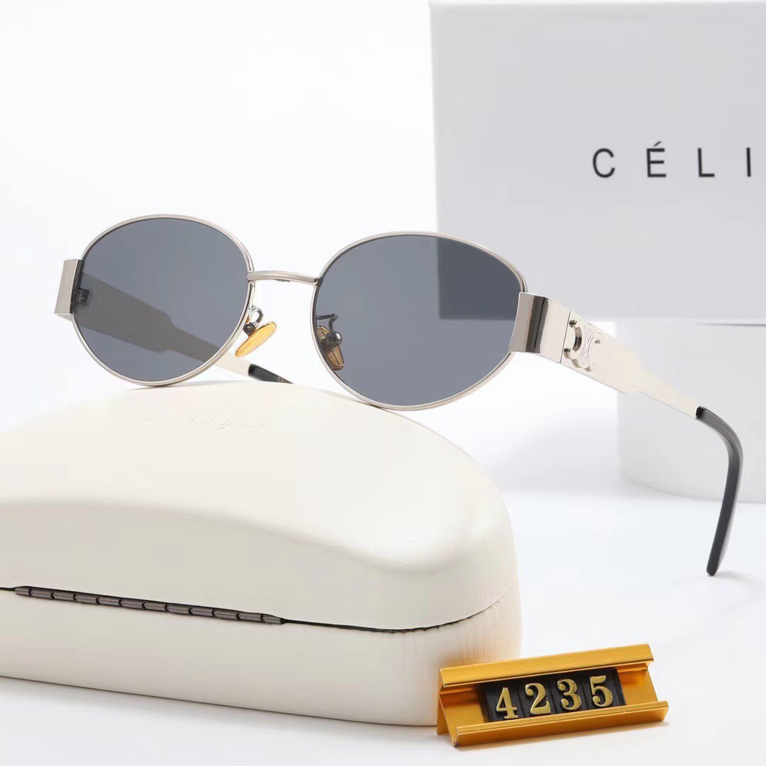 C style fashion elegant oval sunglasses-Luxeon
